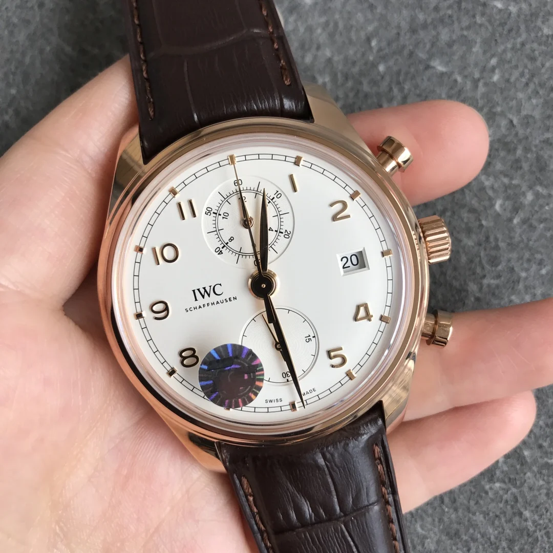IWC Portugieser Blue Dial 42mm — photographed off the sweep