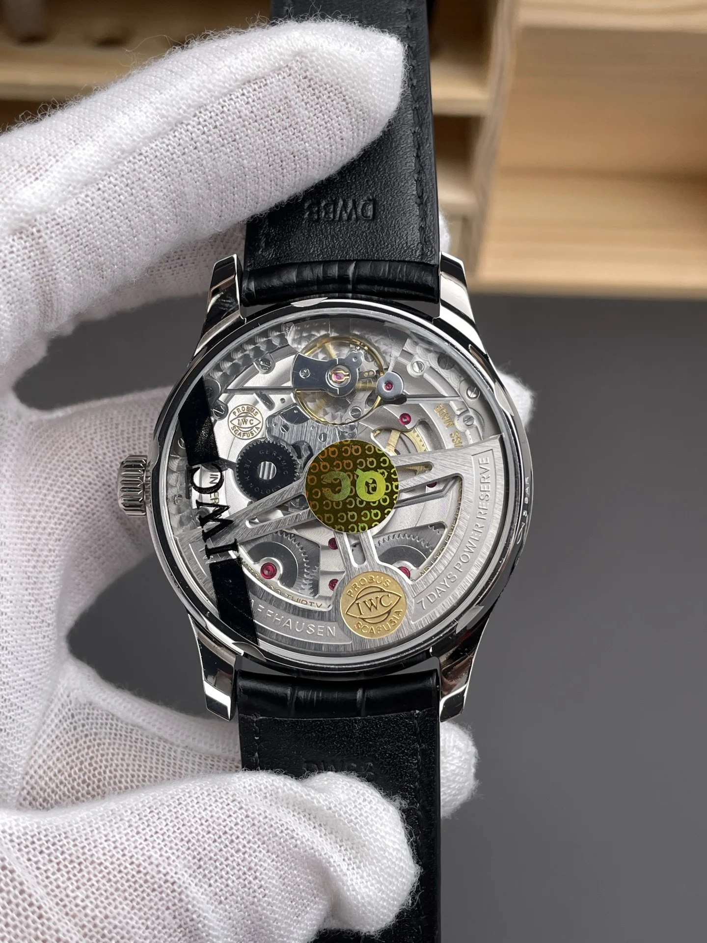 IWC Portugieser Blue Dial 42mm — photographed off the sweep