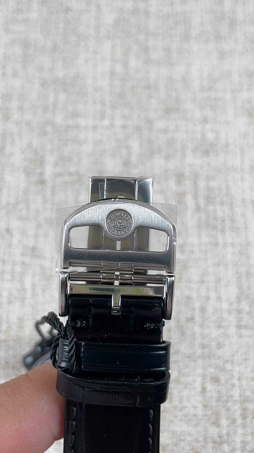 IWC Portugieser Blue Dial — photographed off the sweep