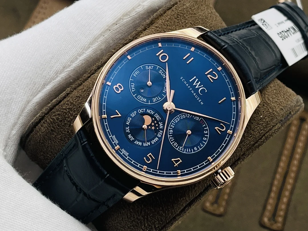 IWC Portugieser Moon Phase — photographed off the sweep