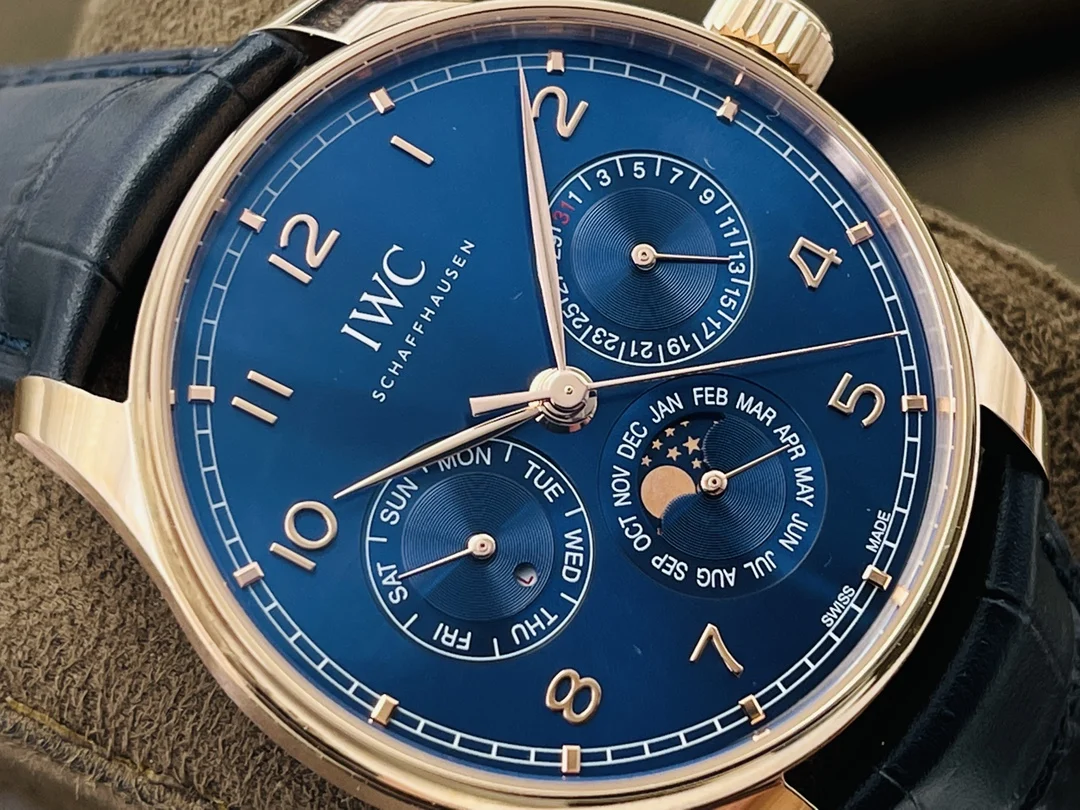 IWC Portugieser Moon Phase — photographed off the sweep