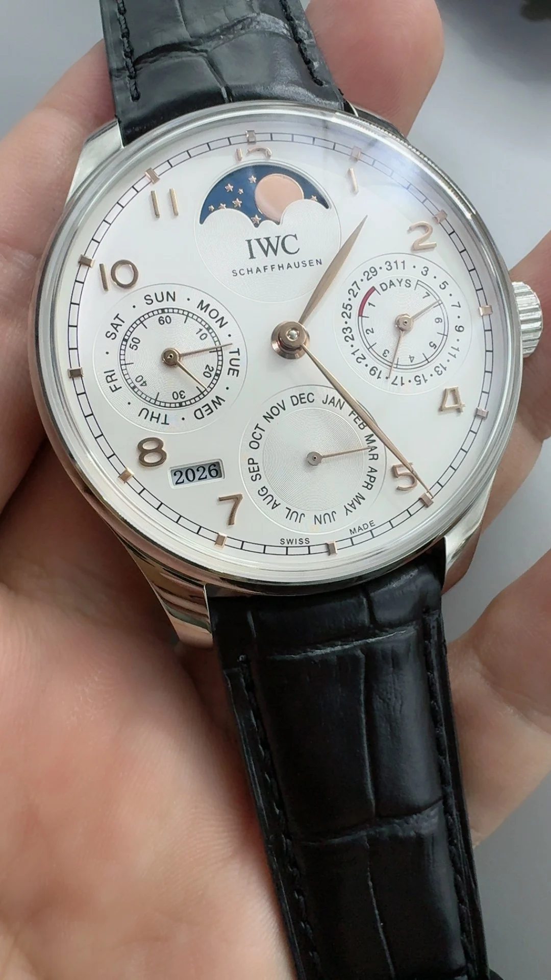 IWC Portugieser Perpetual Calendar — photographed off the sweep