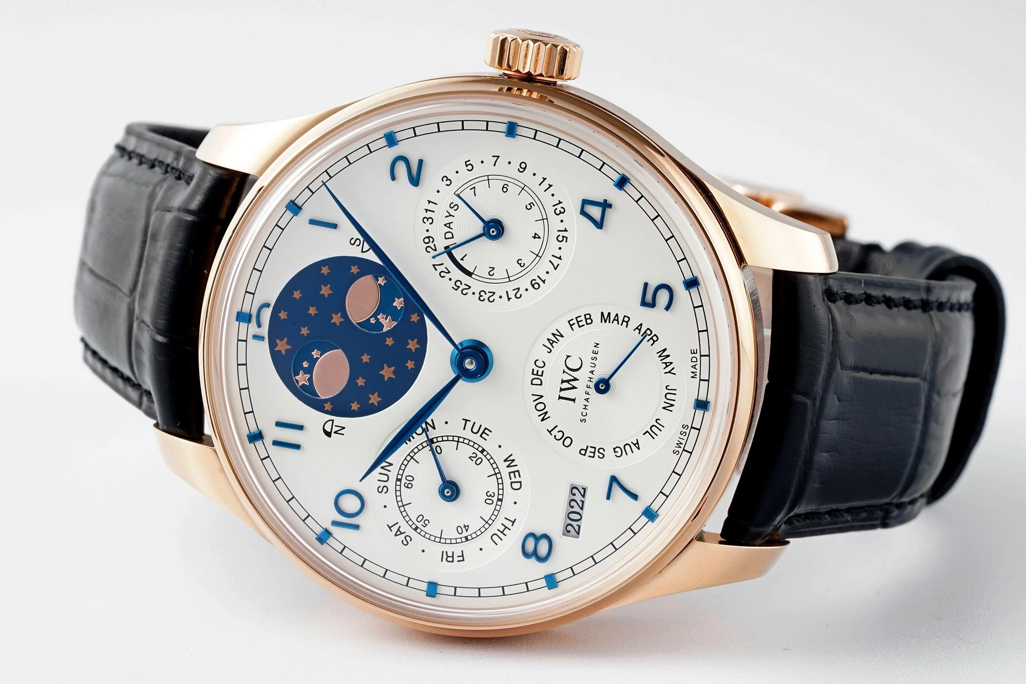 IWC Portugieser Perpetual Calendar 42.2mm — photographed off the sweep