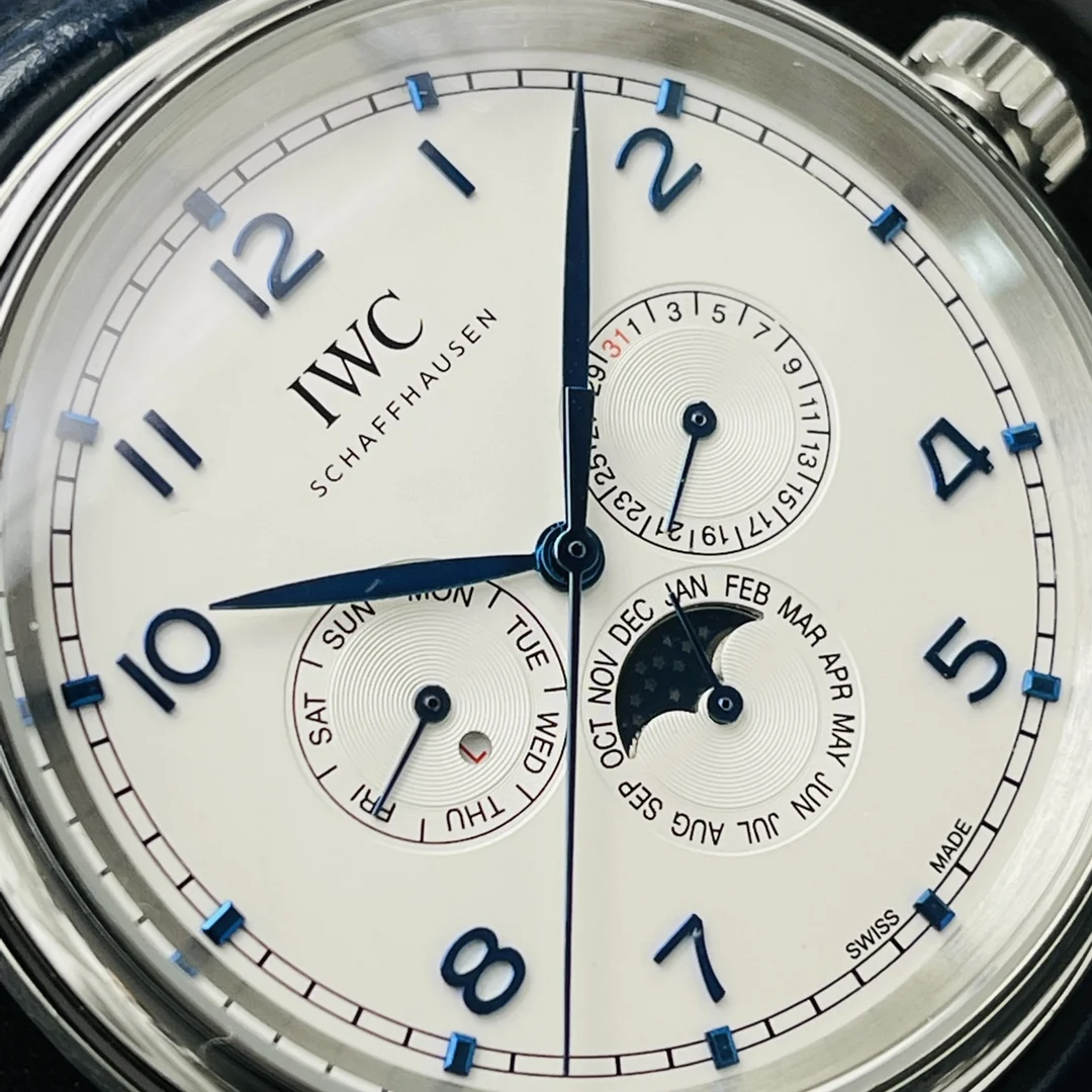 IWC Portugieser Perpetual Calendar 42.4mm — photographed off the sweep