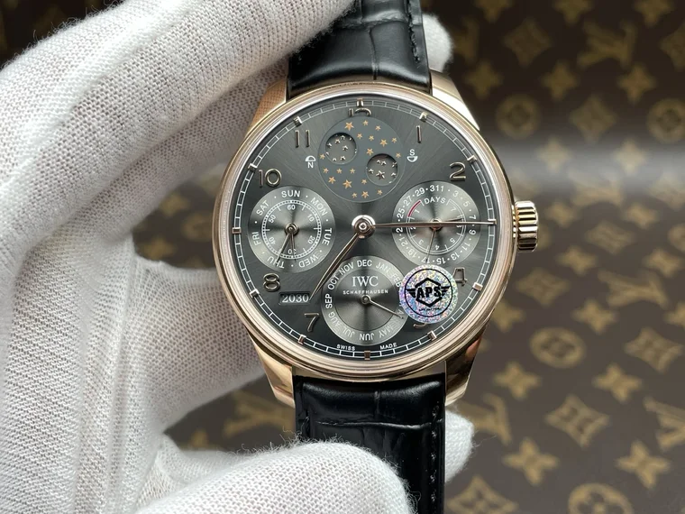 IWC Portugieser Perpetual Calendar Rose Gold Grey Dial