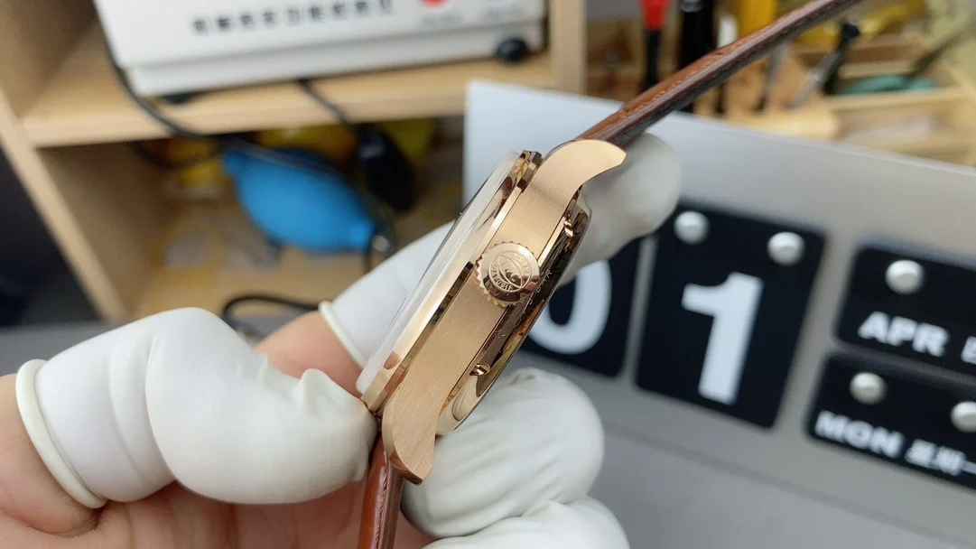 IWC Portugieser Perpetual Calendar Rose Gold — photographed off the sweep