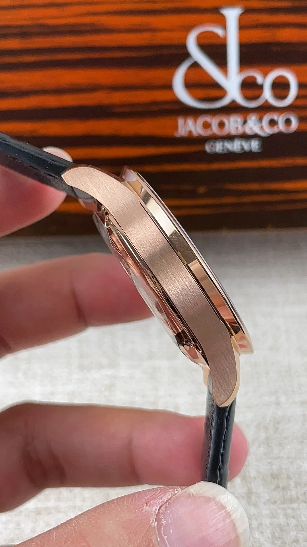 IWC Portugieser Rose Gold — photographed off the sweep