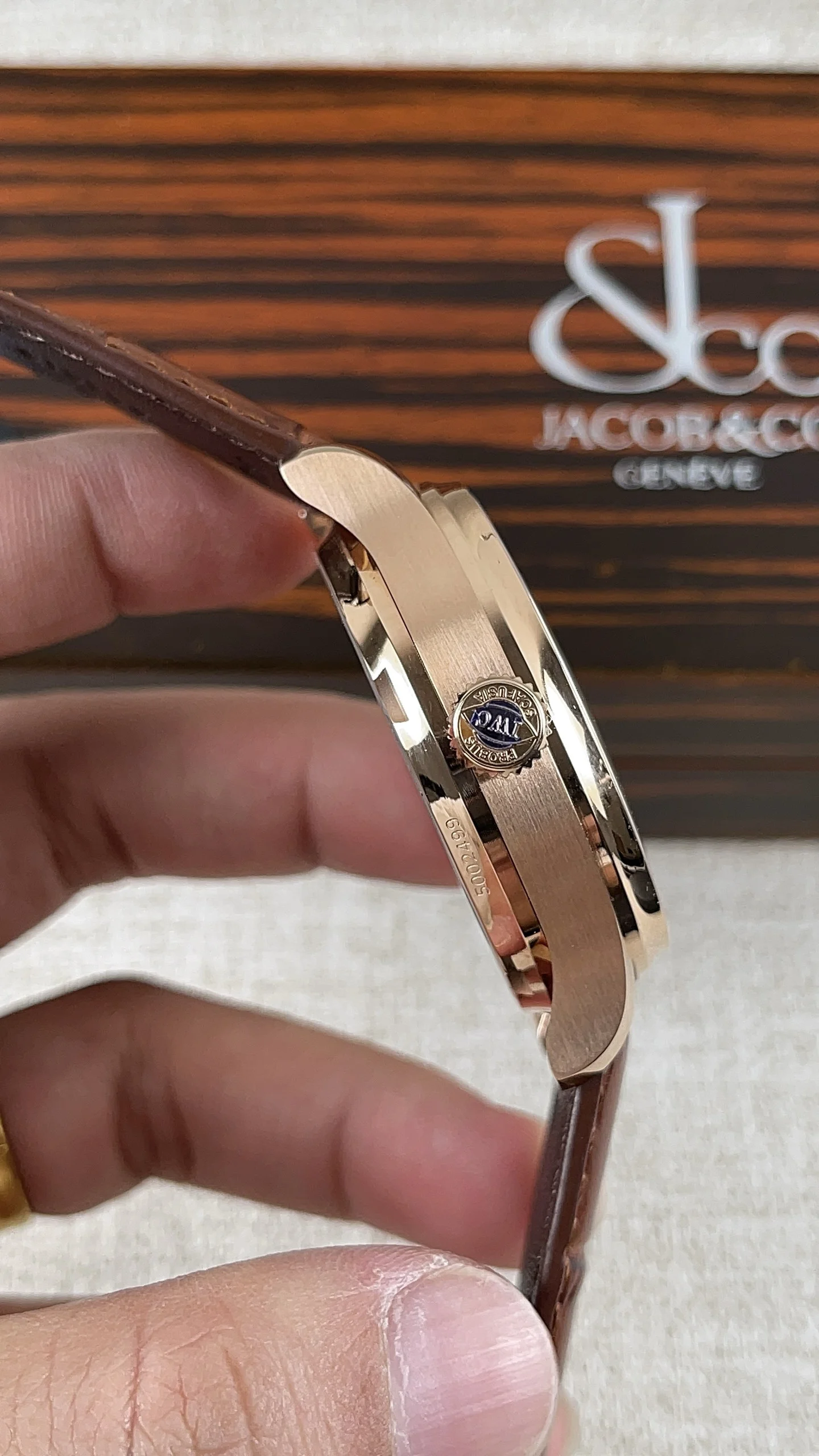IWC Portugieser Rose Gold — photographed off the sweep