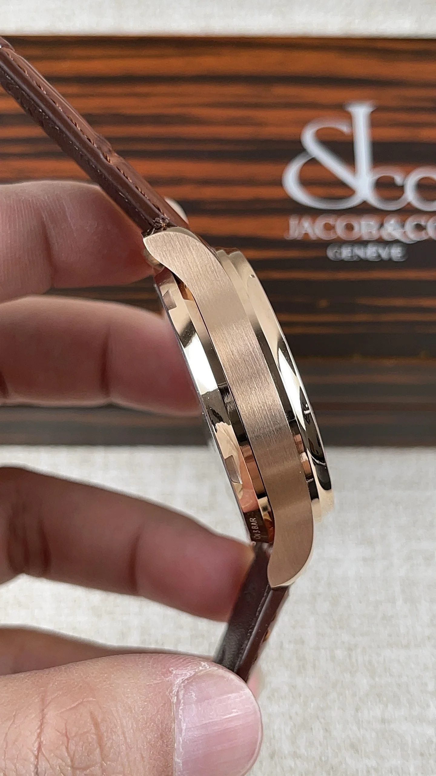 IWC Portugieser Rose Gold — photographed off the sweep