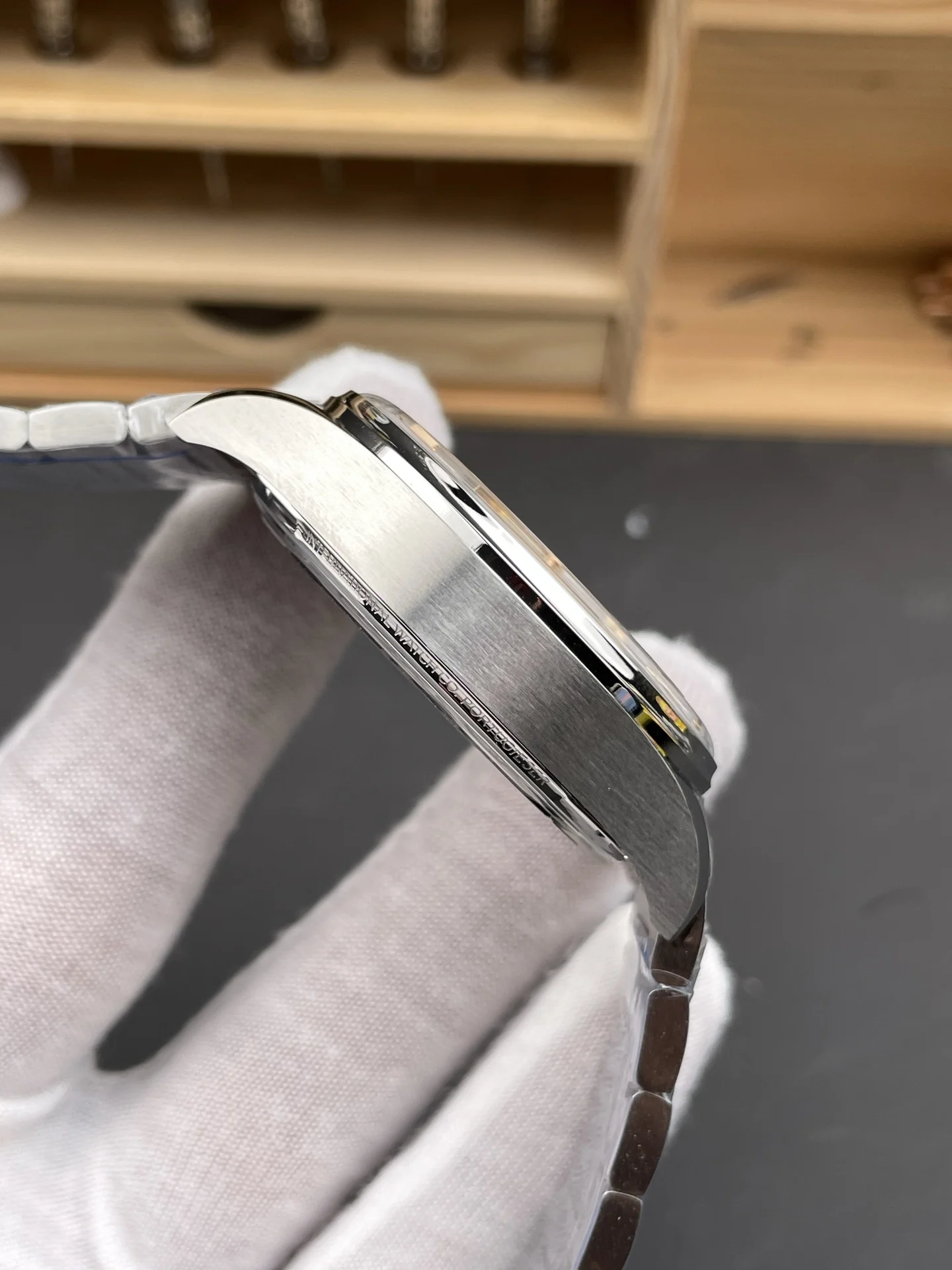 IWC Portugieser Steel White Dial 42.4mm — photographed off the sweep