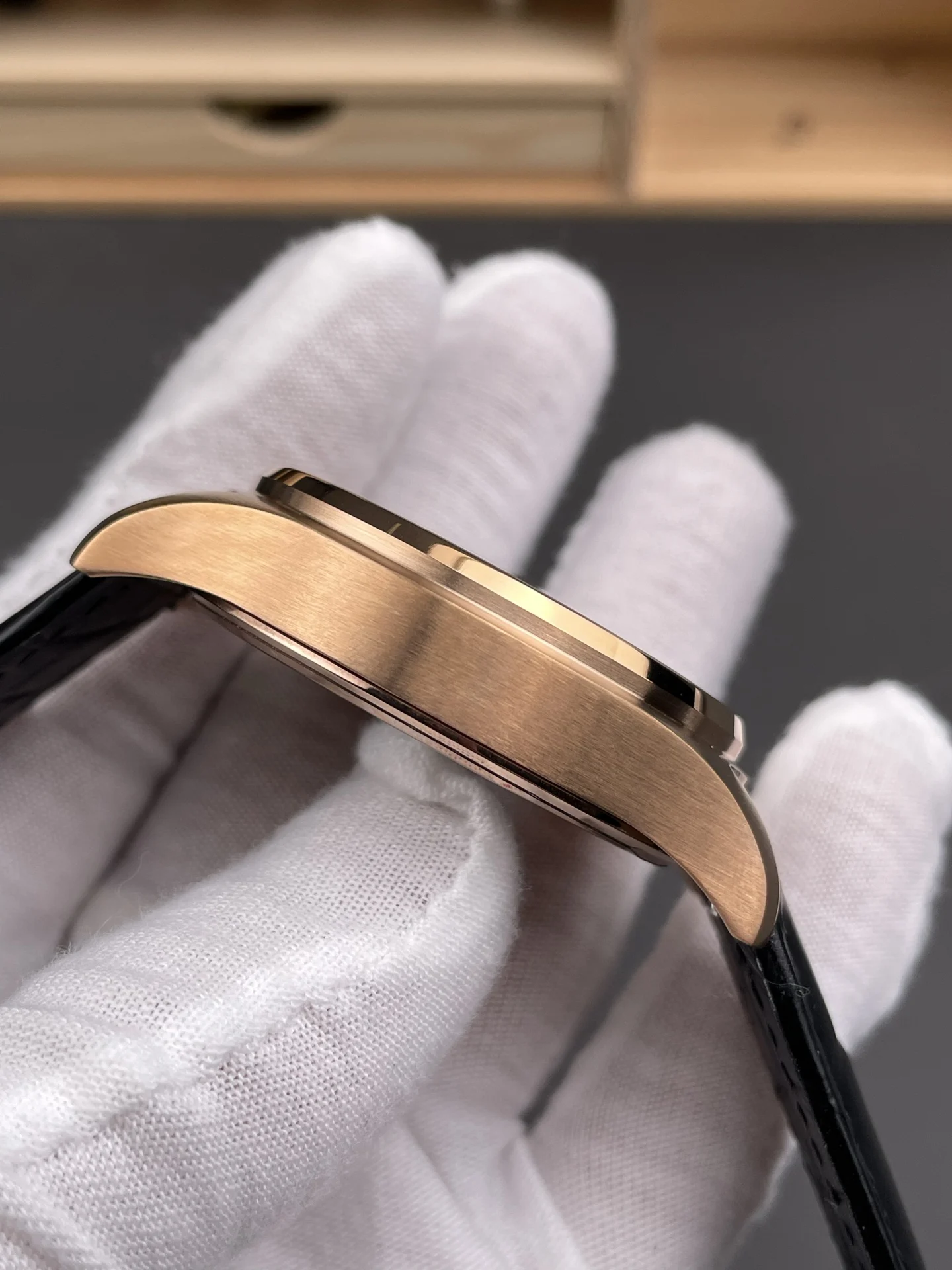 IWC Portugieser Tourbillon Rose Gold — photographed off the sweep