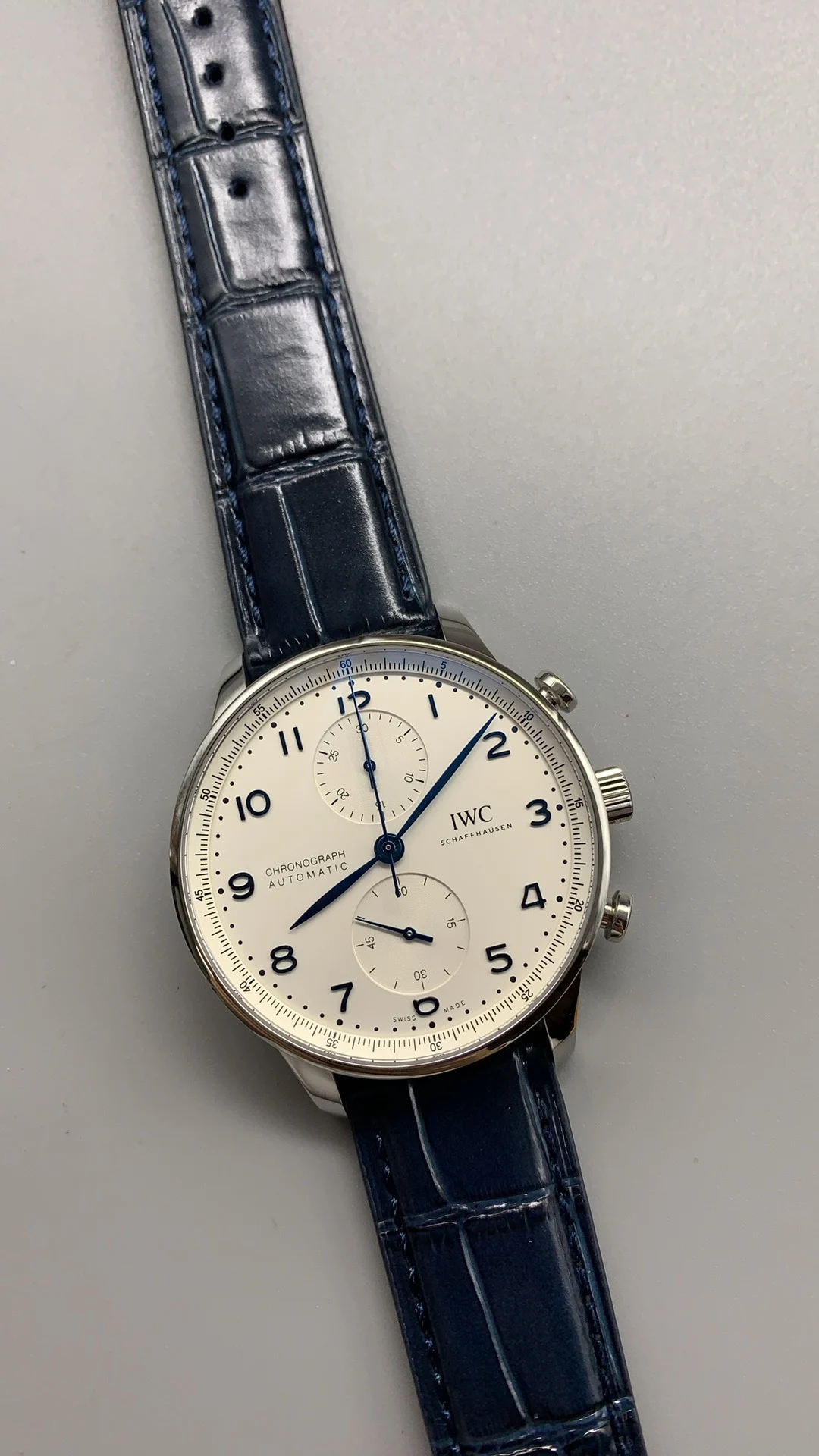 IWC Portugieser — photographed off the sweep