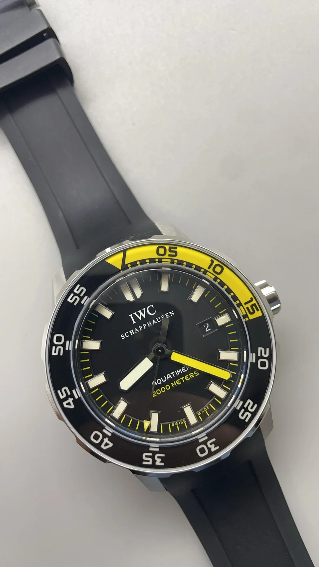 IWC, Schaffhausen, diving — photographed off the sweep