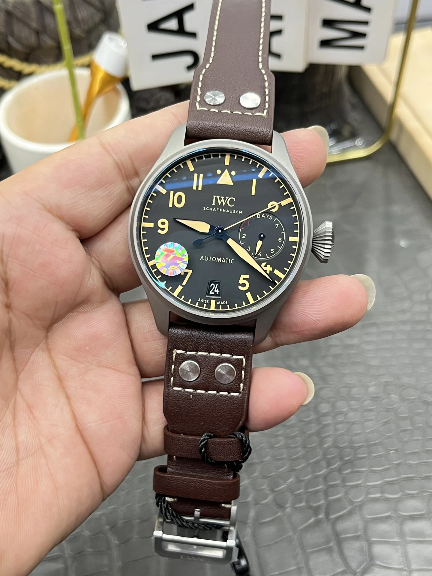 IWC Titanium 46mm — photographed off the sweep