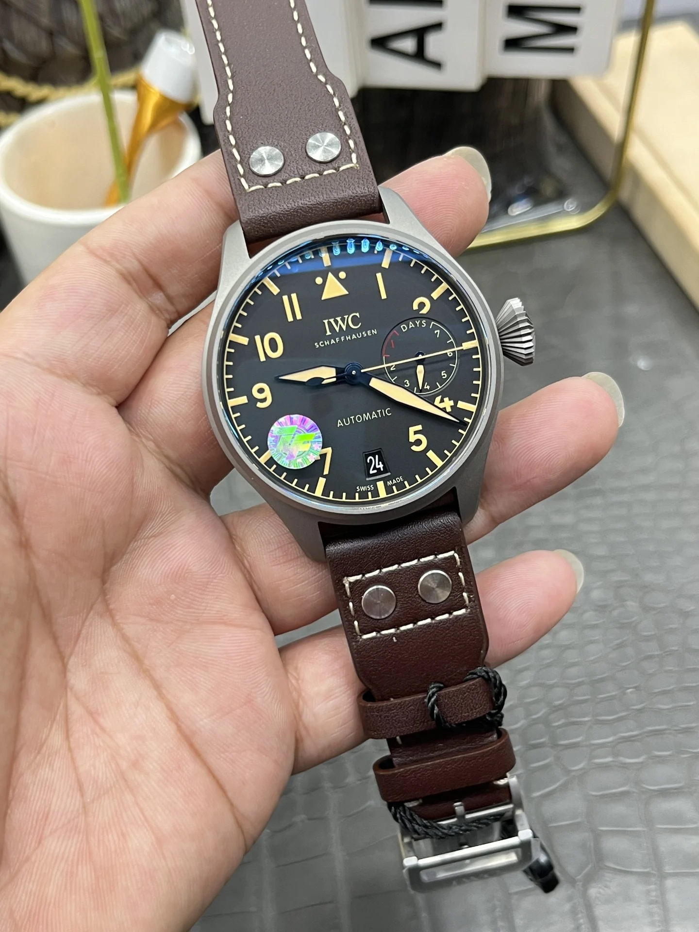 IWC Titanium 46mm — photographed off the sweep