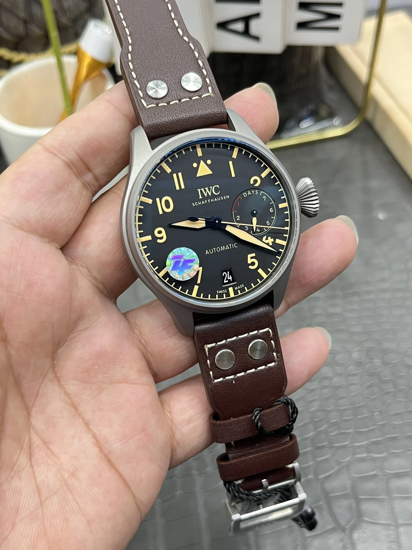 IWC Titanium 46mm — photographed off the sweep