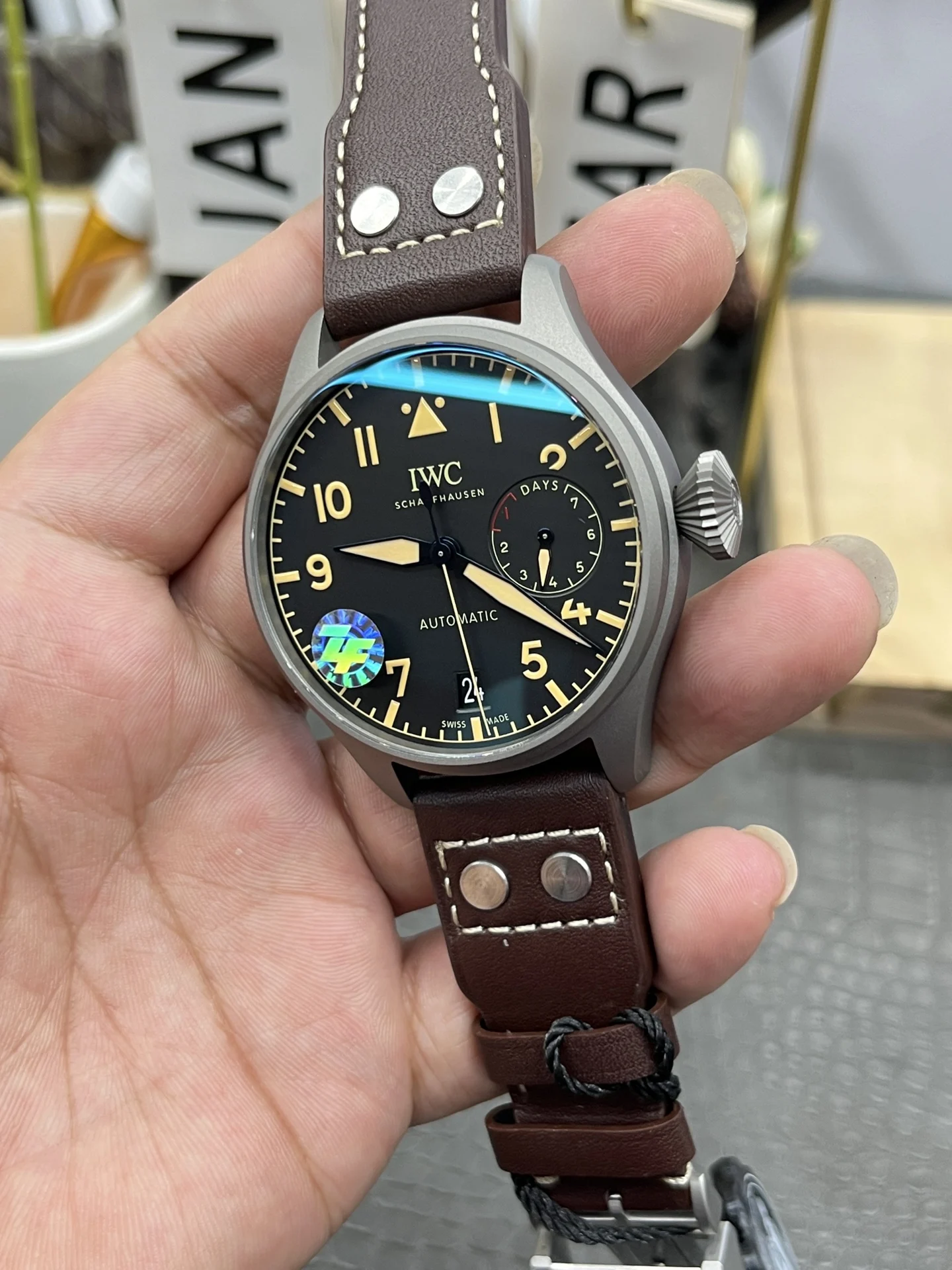 IWC Titanium 46mm — photographed off the sweep