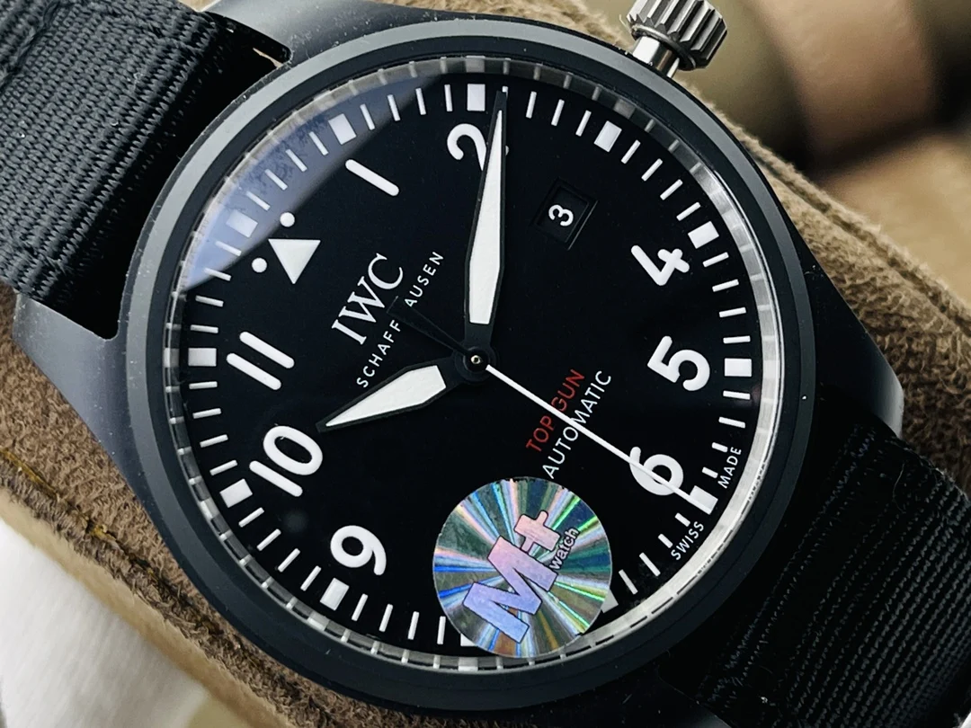 IWC Titanium Black Dial — photographed off the sweep