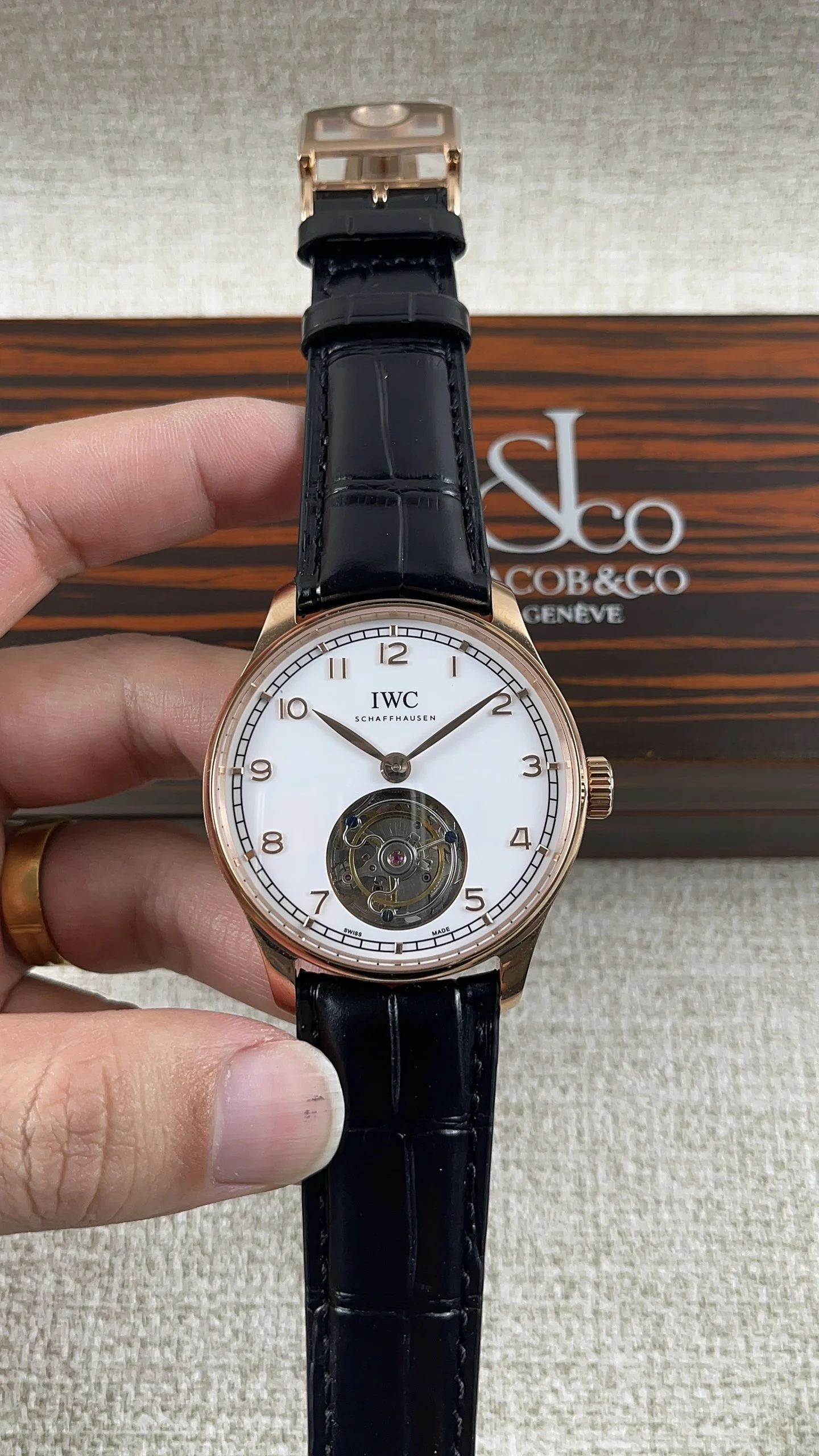 IWC Tourbillon — photographed off the sweep
