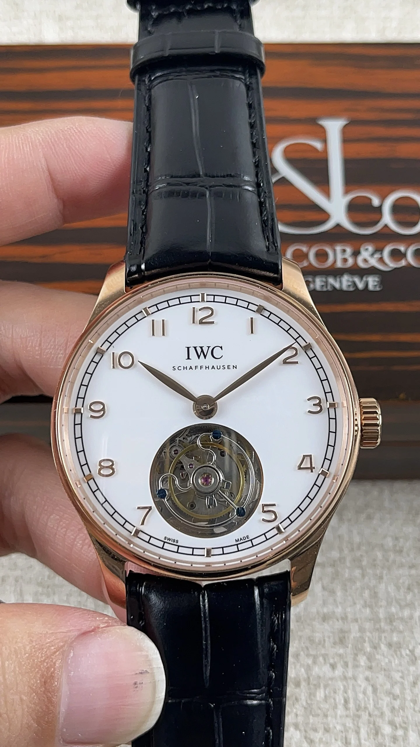IWC Tourbillon — photographed off the sweep