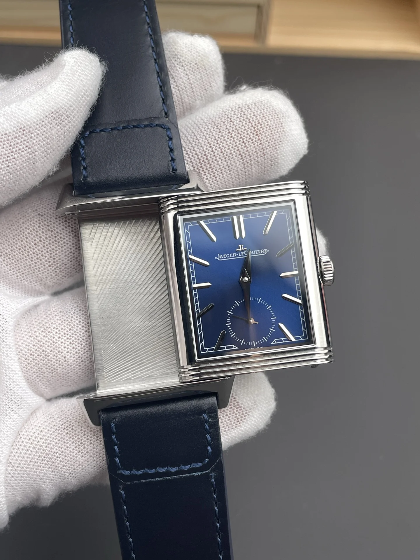 Jaeger-LeCoultre Blue Dial — photographed off the sweep