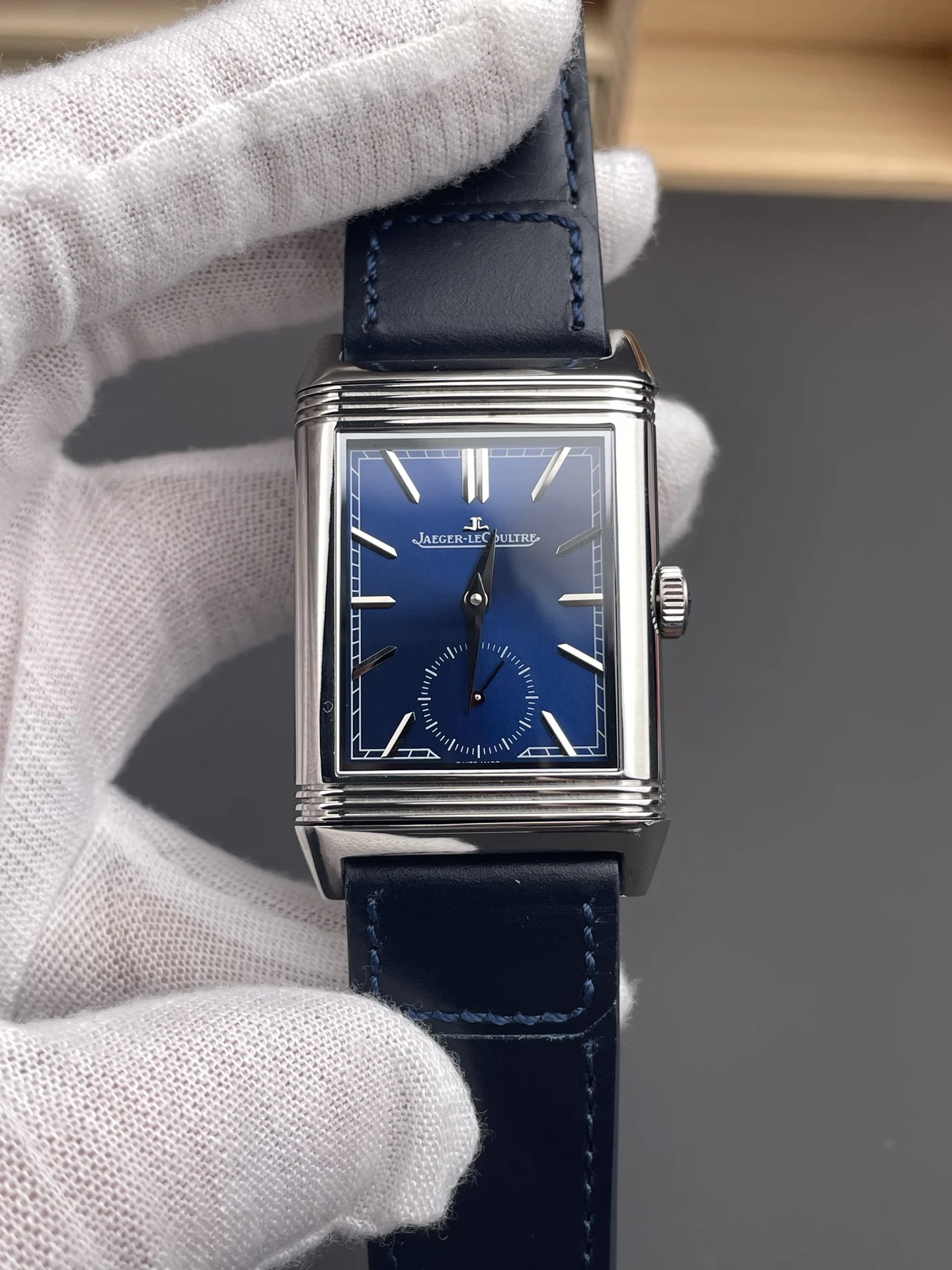 Jaeger-LeCoultre Blue Dial — photographed off the sweep