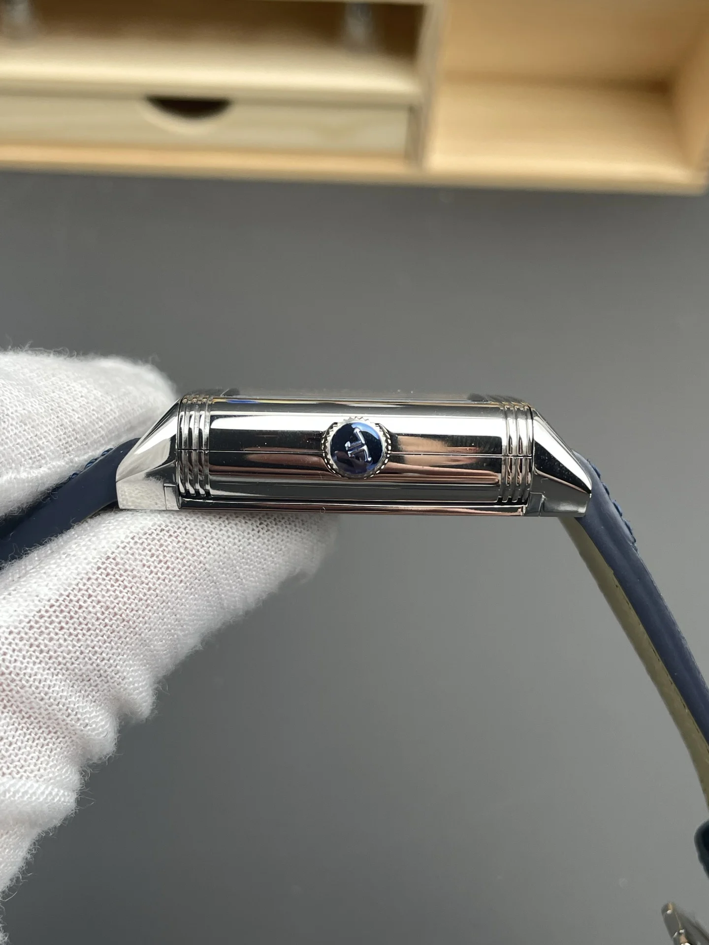 Jaeger-LeCoultre Blue Dial — photographed off the sweep