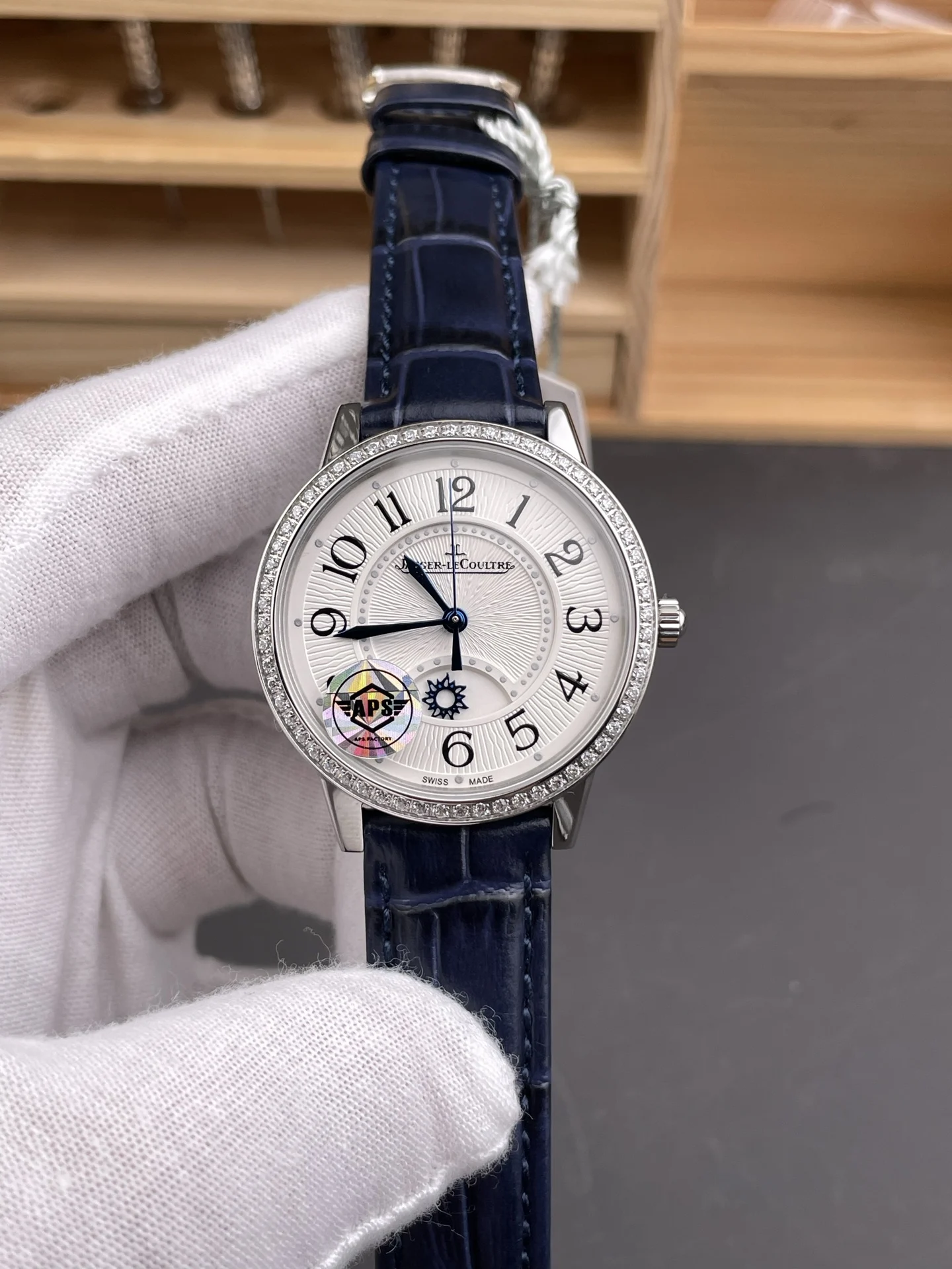 Jaeger-LeCoultre Diamond-Set 34mm — photographed off the sweep