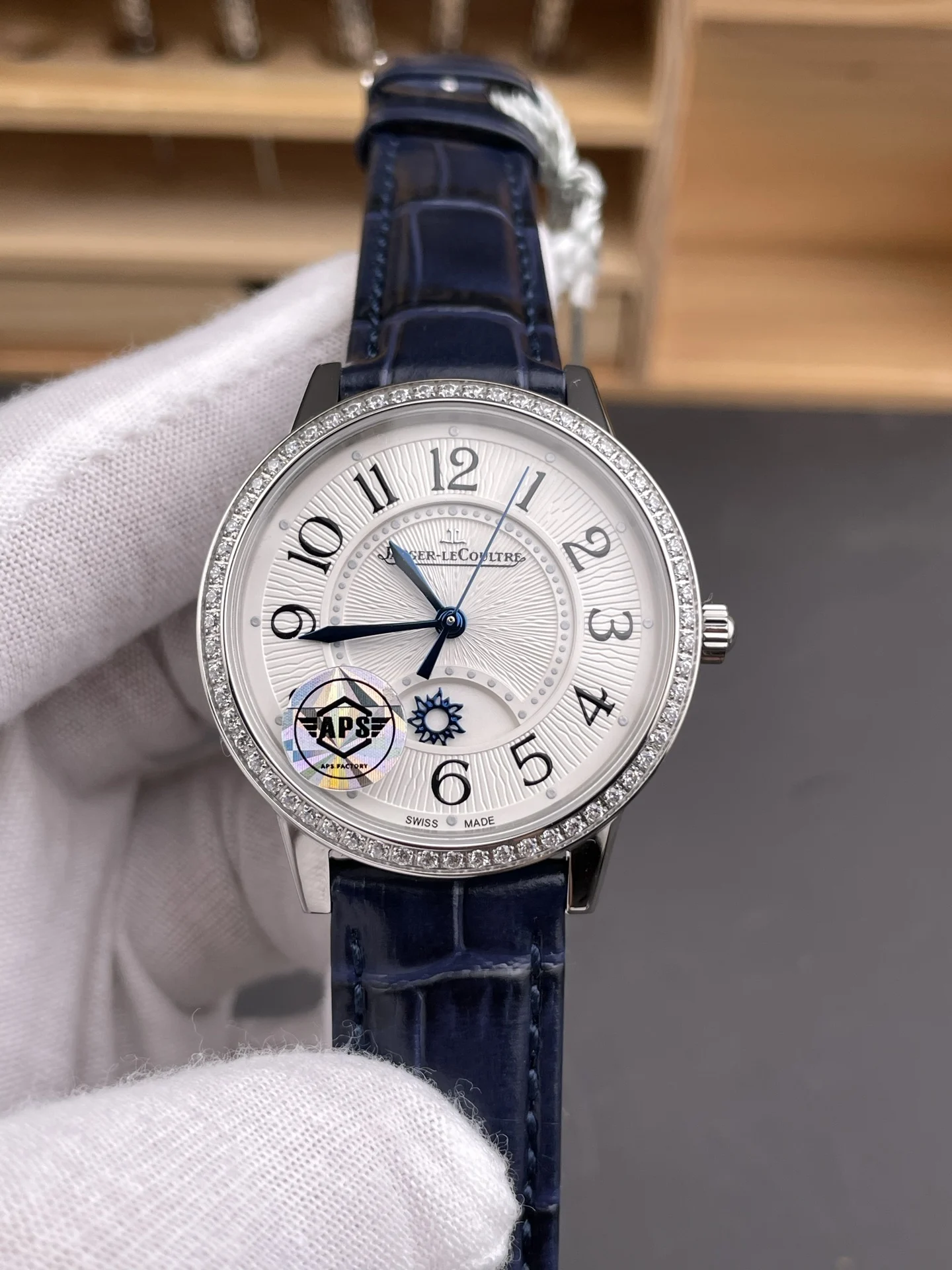 Jaeger-LeCoultre Diamond-Set 34mm — photographed off the sweep