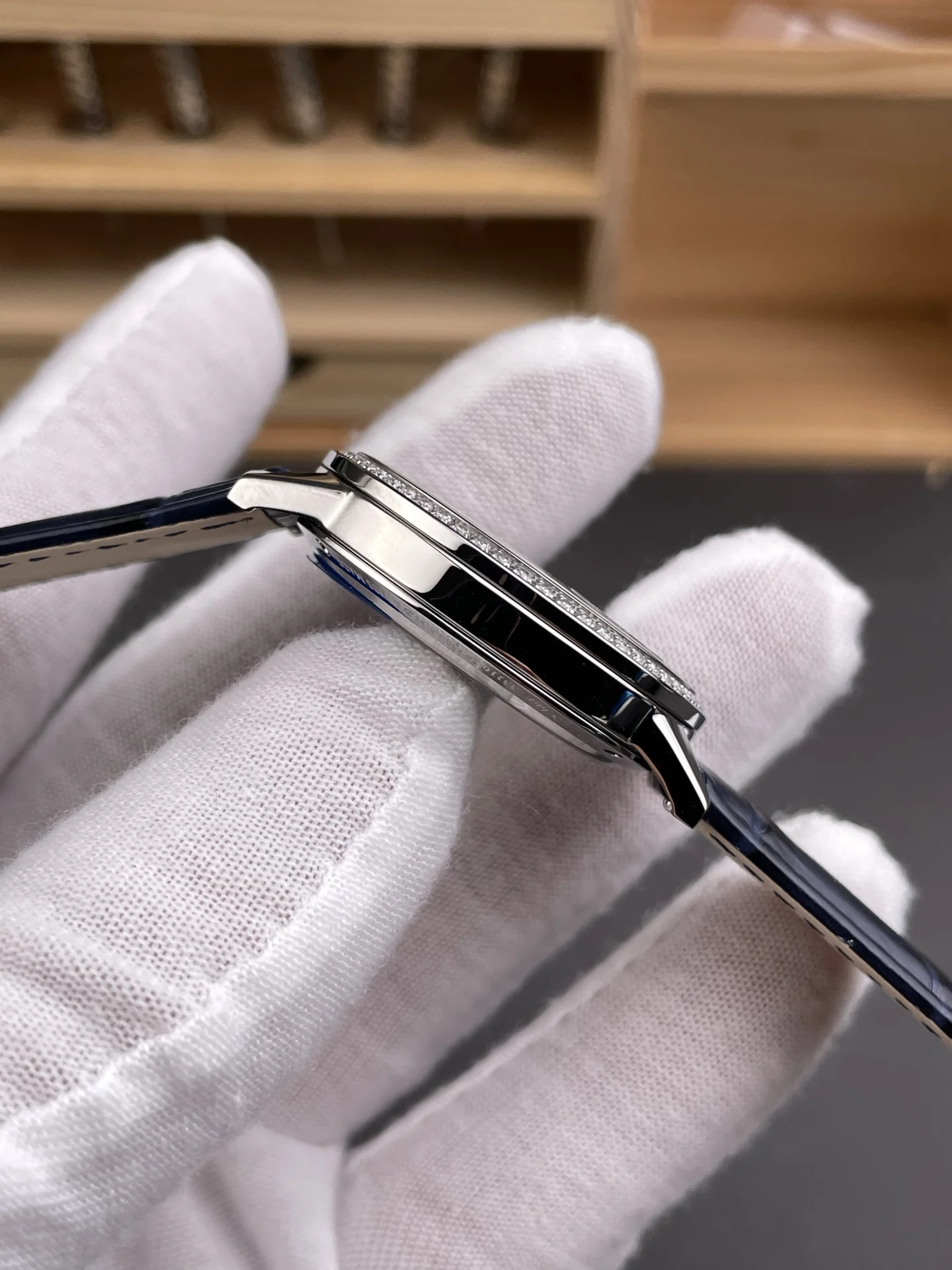 Jaeger-LeCoultre Diamond-Set 34mm — photographed off the sweep