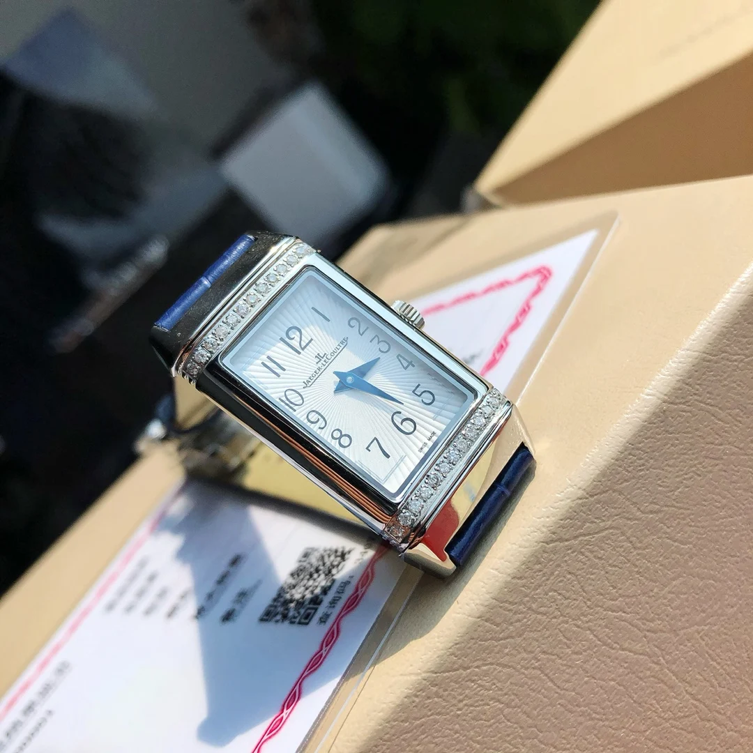 Jaeger-LeCoultre Diamond-Set 41.1 × 20mm — photographed off the sweep