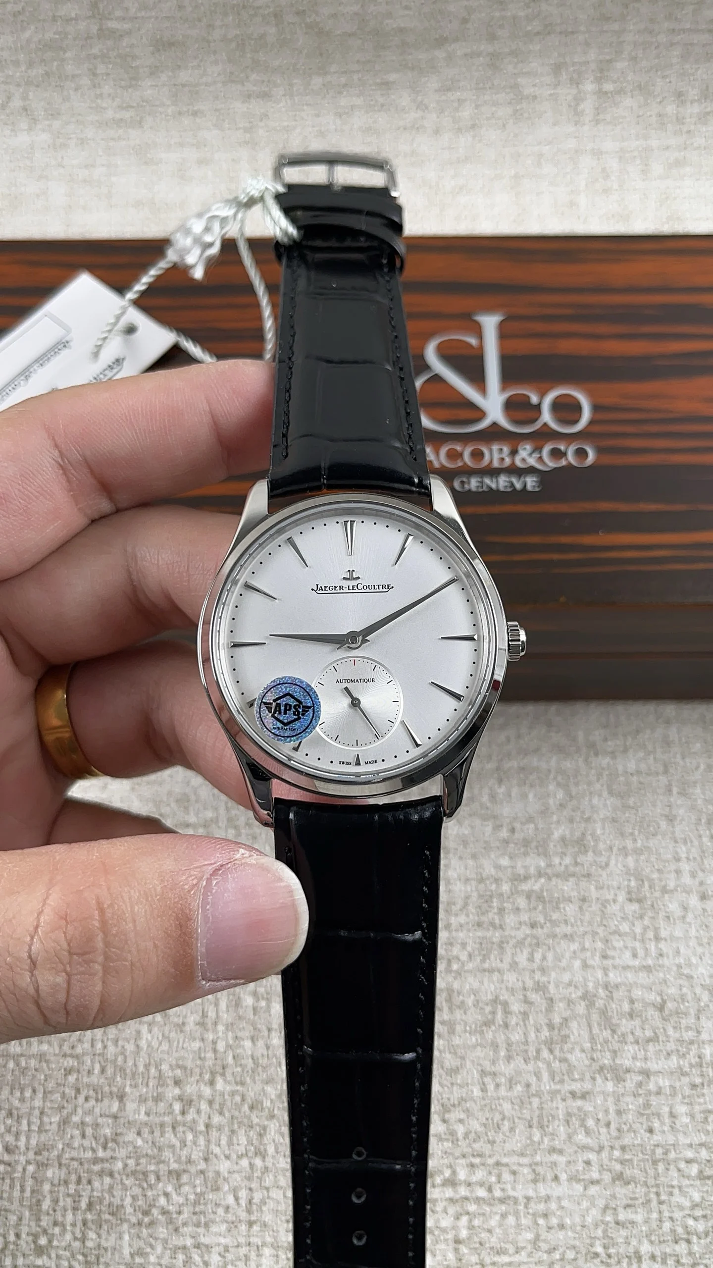 Jaeger-LeCoultre master two-and-a-half-hand collection! Paired — photographed off the sweep