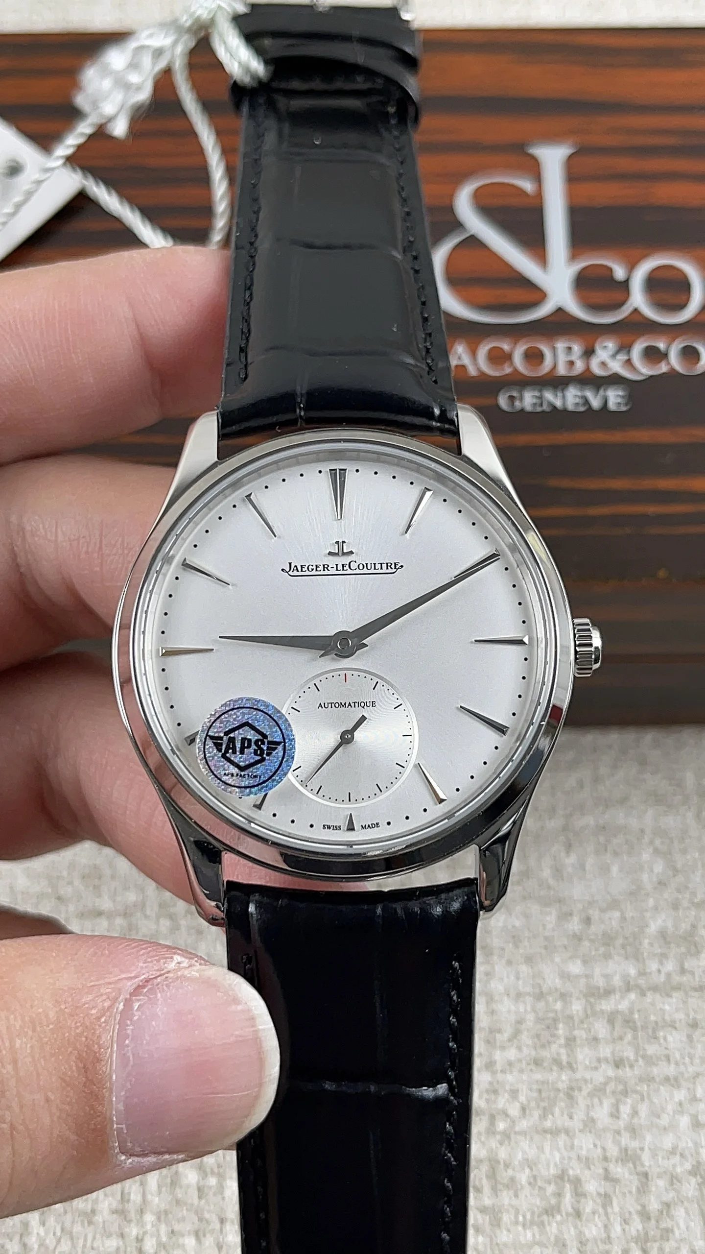 Jaeger-LeCoultre master two-and-a-half-hand collection! Paired — photographed off the sweep
