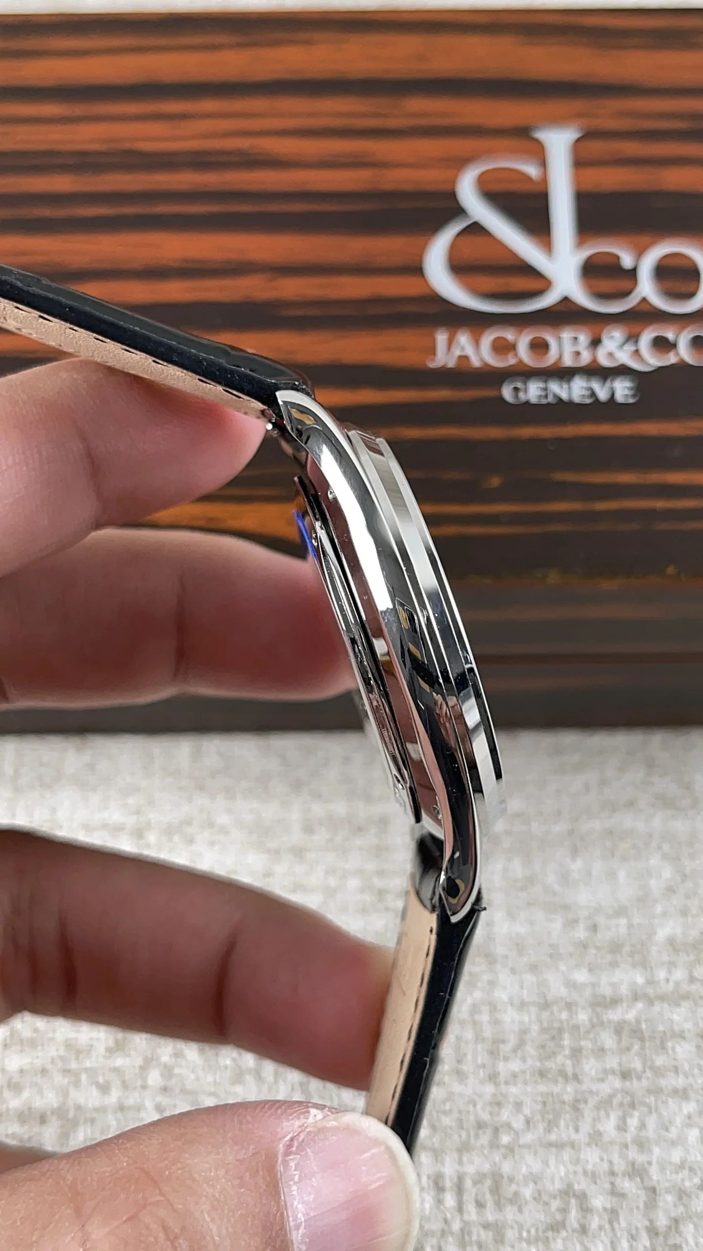 Jaeger-LeCoultre master two-and-a-half-hand collection! Paired — photographed off the sweep