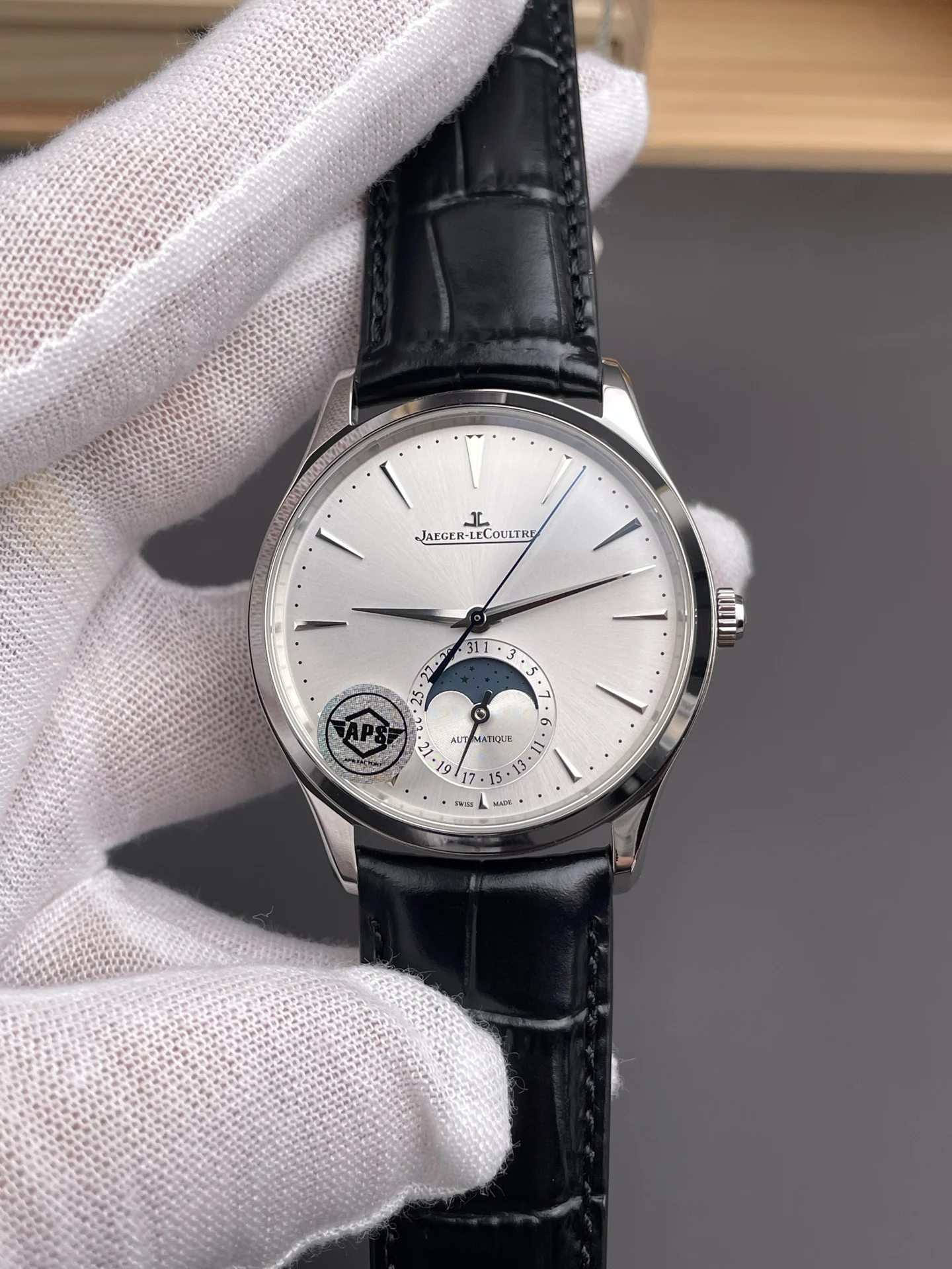Jaeger-LeCoultre Moon Phase 39mm — photographed off the sweep