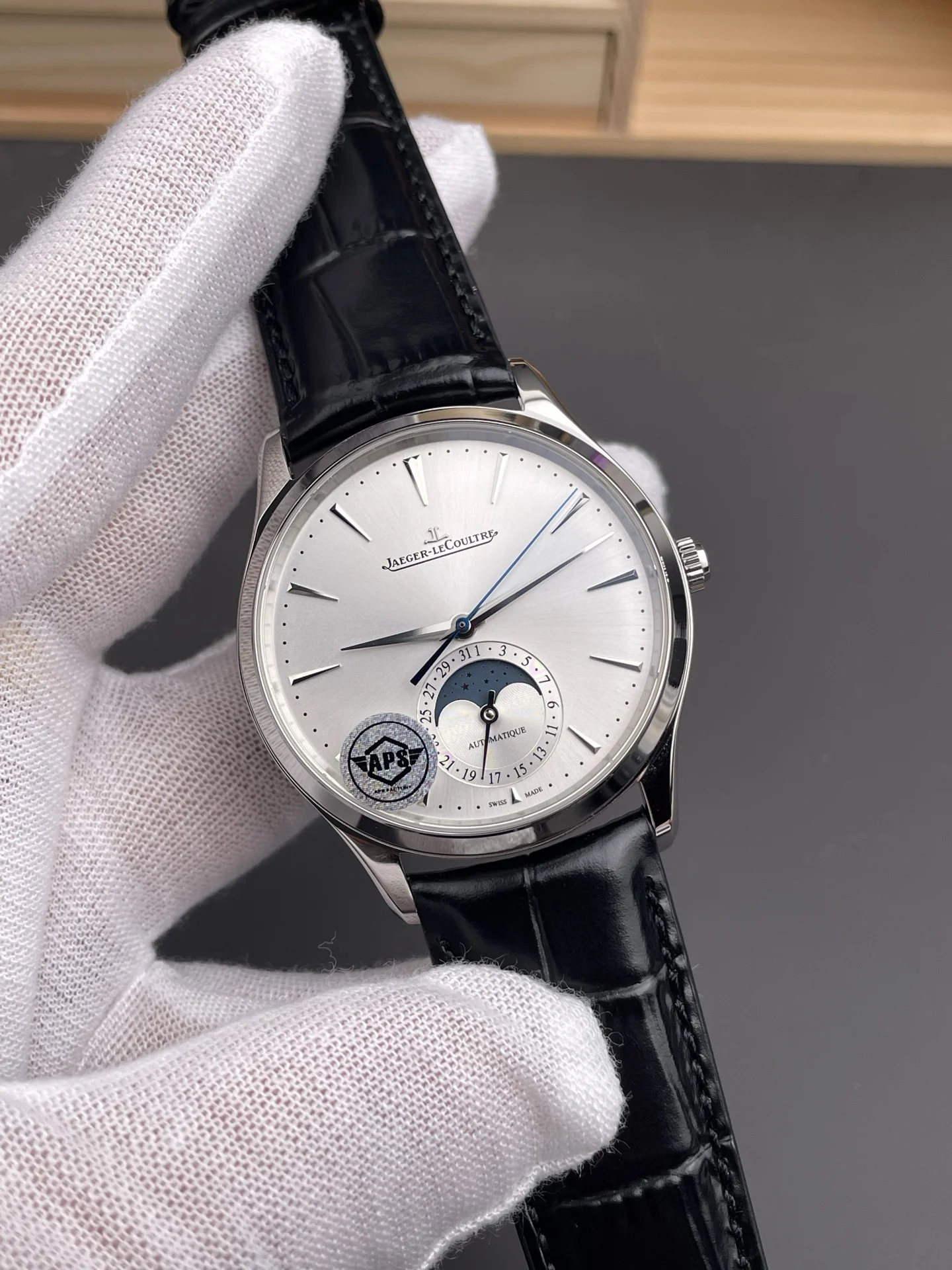 Jaeger-LeCoultre Moon Phase 39mm — photographed off the sweep