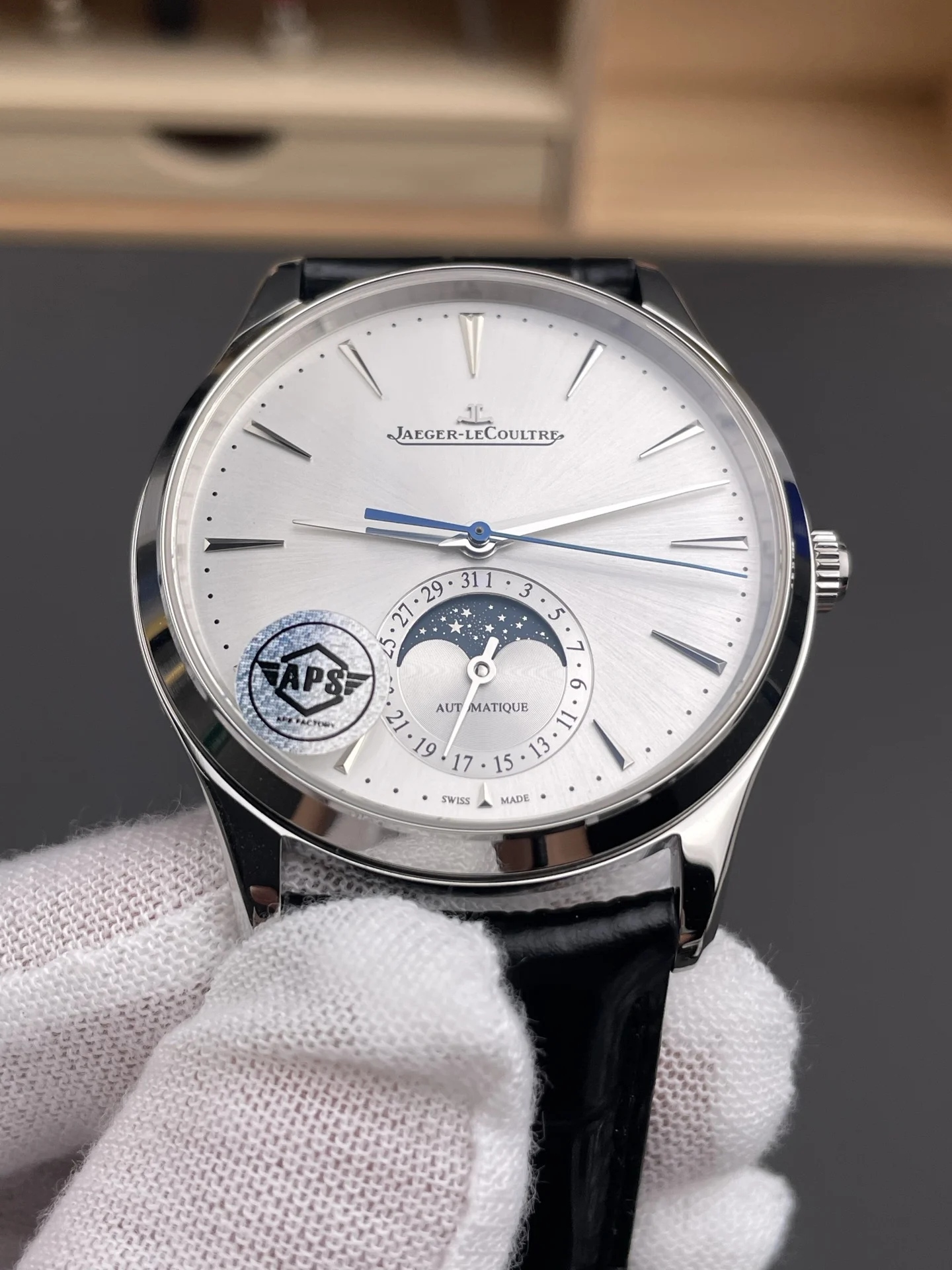 Jaeger-LeCoultre Moon Phase 39mm — photographed off the sweep