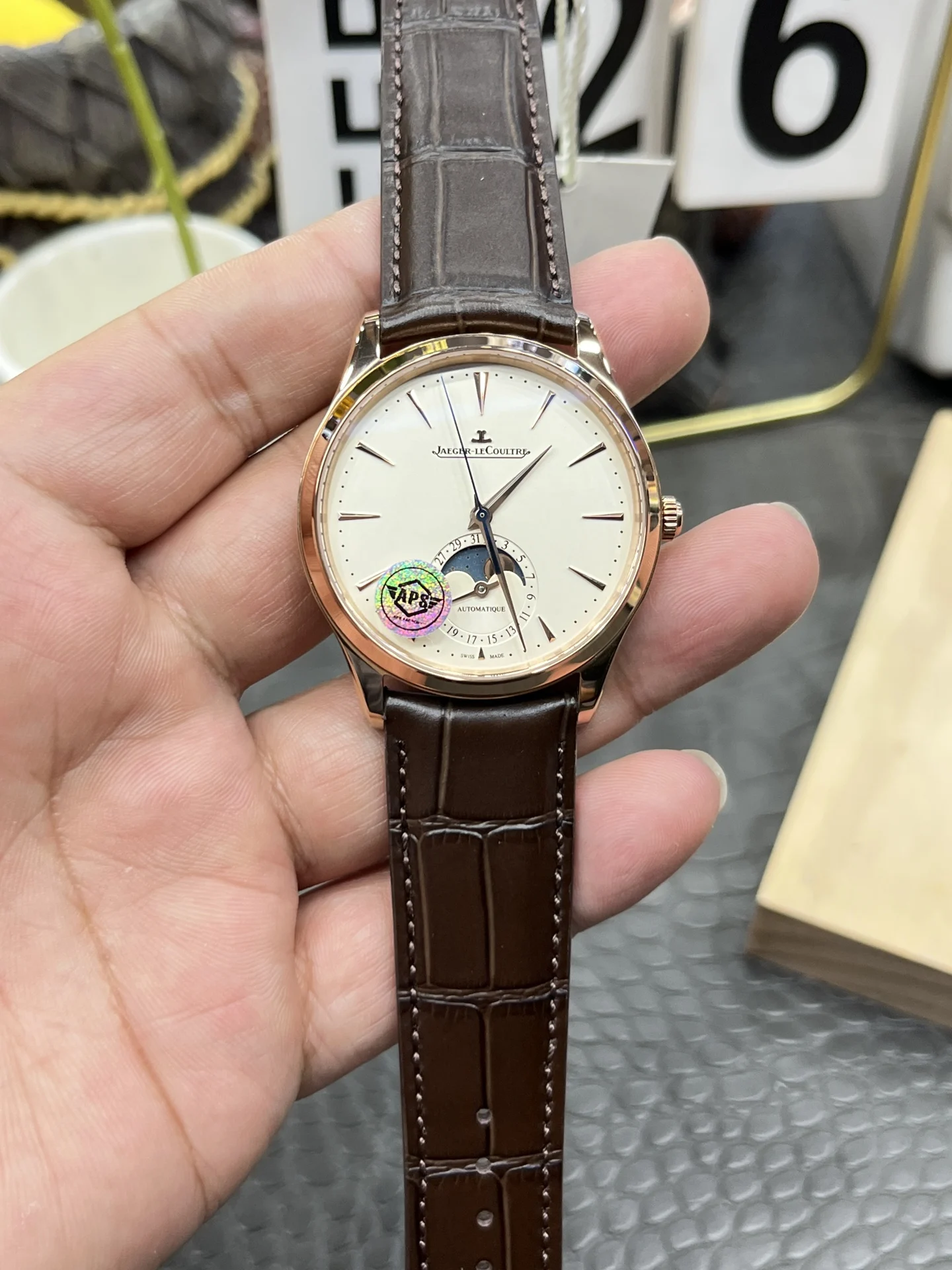 Jaeger-LeCoultre Moon Phase 39mm — photographed off the sweep