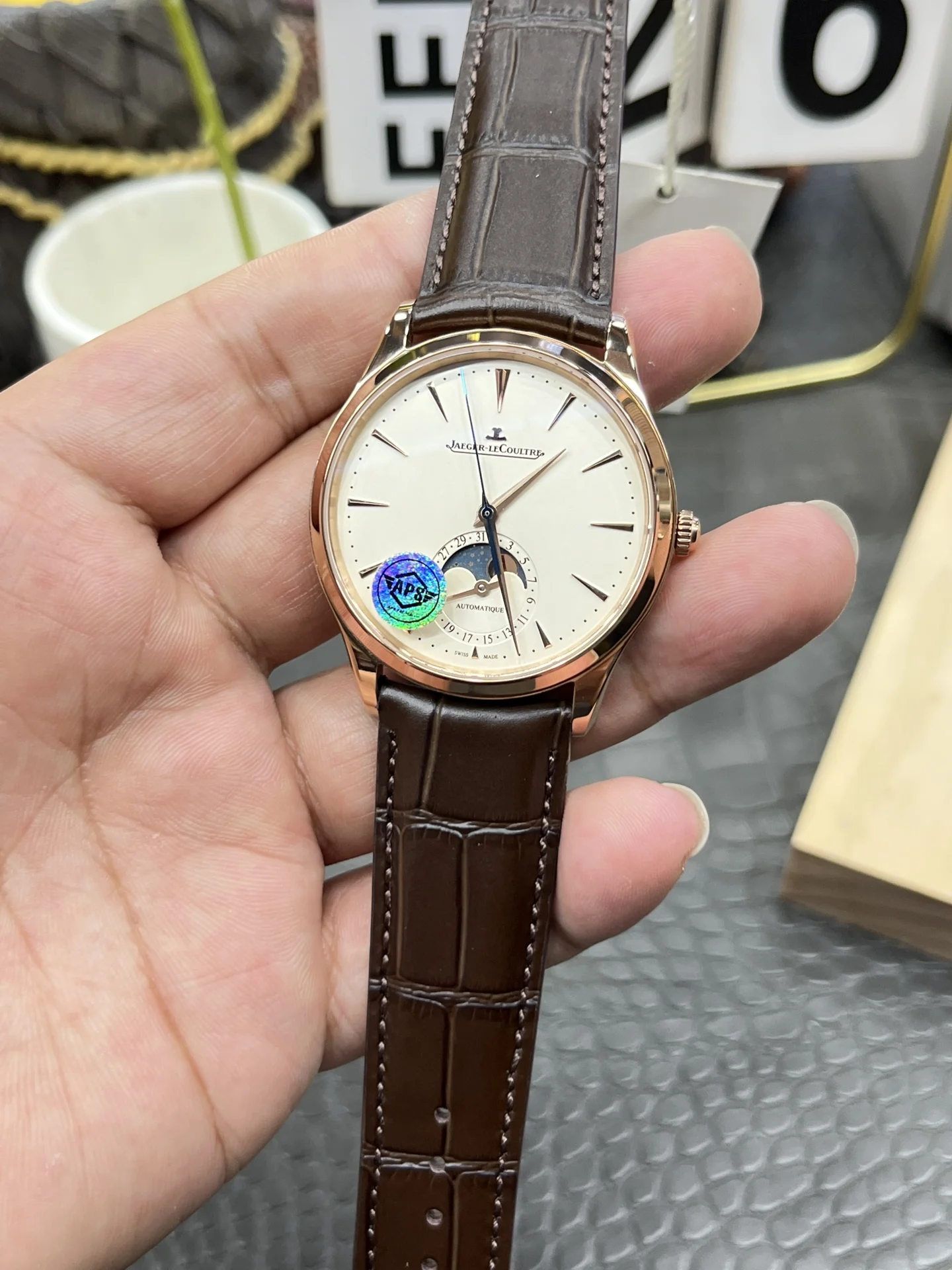 Jaeger-LeCoultre Moon Phase 39mm — photographed off the sweep