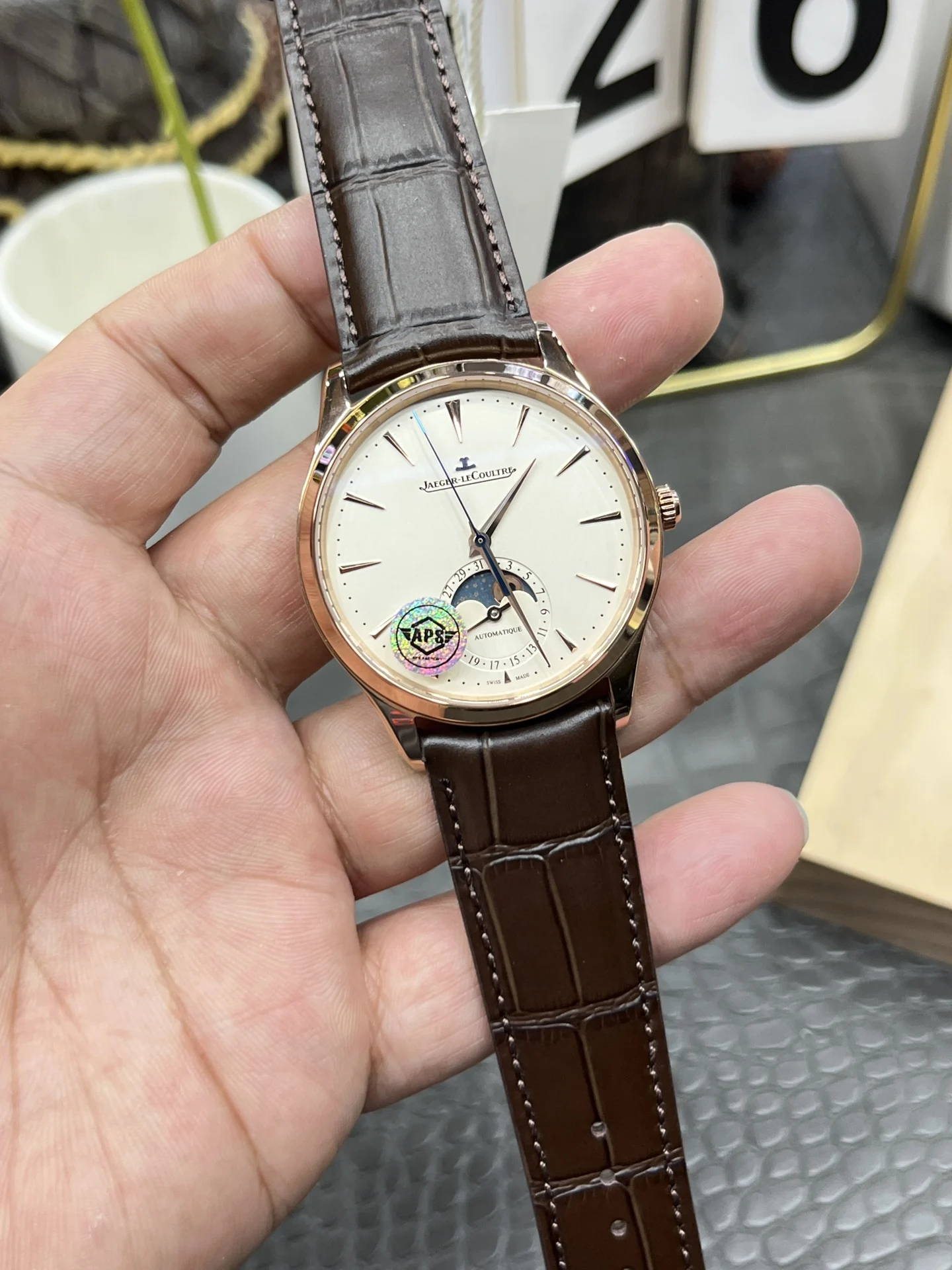 Jaeger-LeCoultre Moon Phase 39mm — photographed off the sweep
