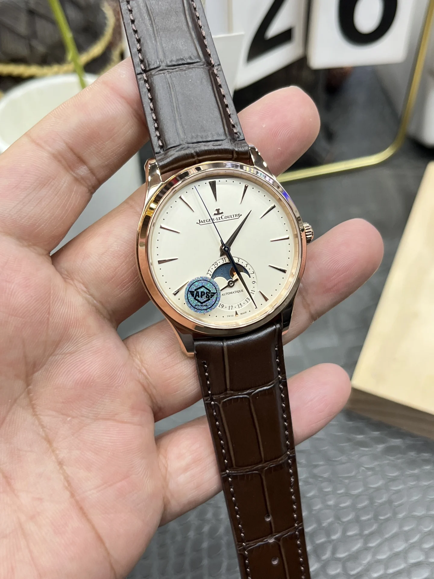 Jaeger-LeCoultre Moon Phase 39mm — photographed off the sweep