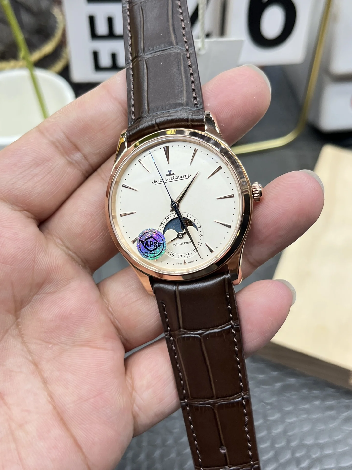Jaeger-LeCoultre Moon Phase 39mm — photographed off the sweep