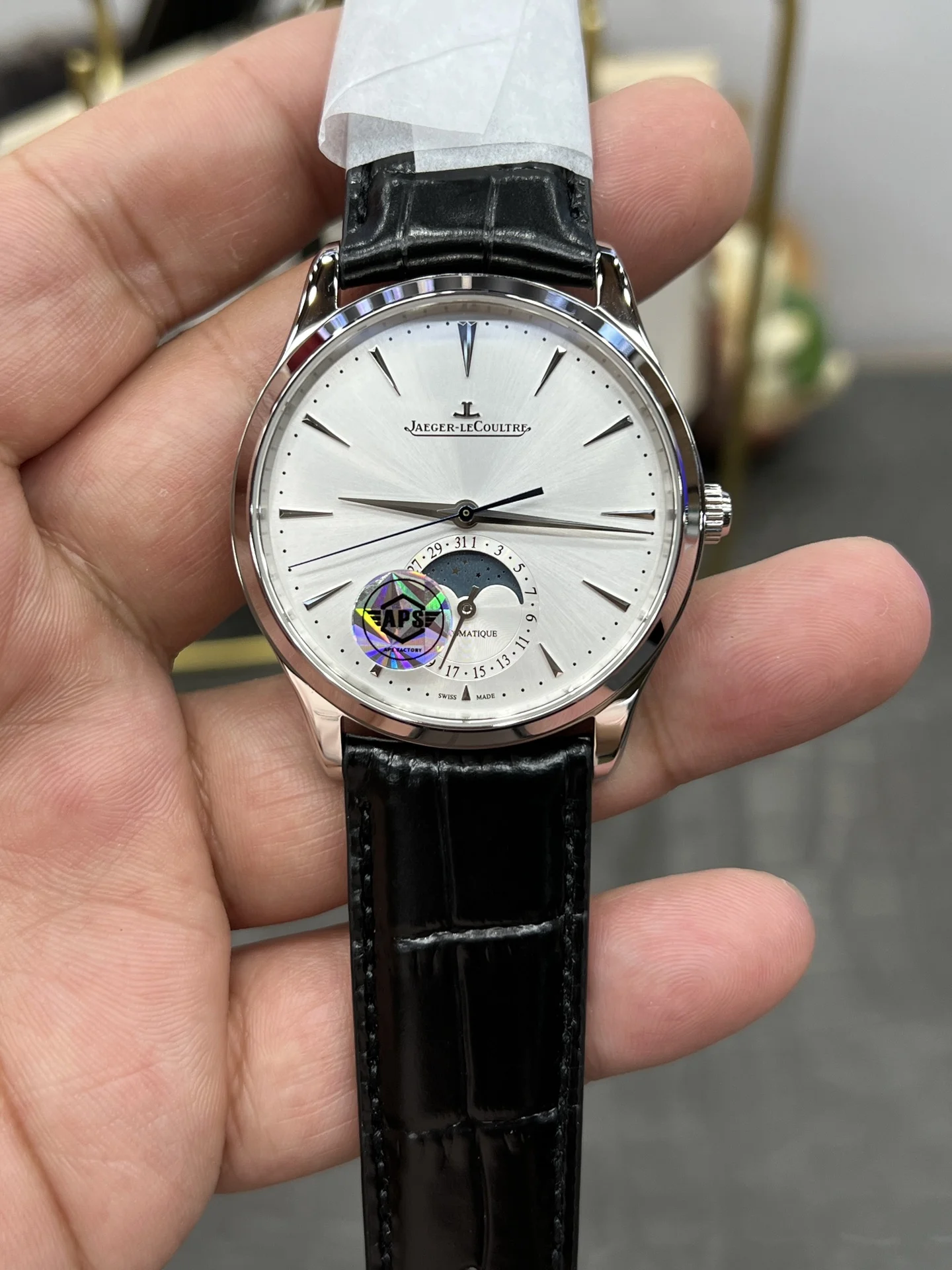 Jaeger-LeCoultre Moon Phase 39mm — photographed off the sweep