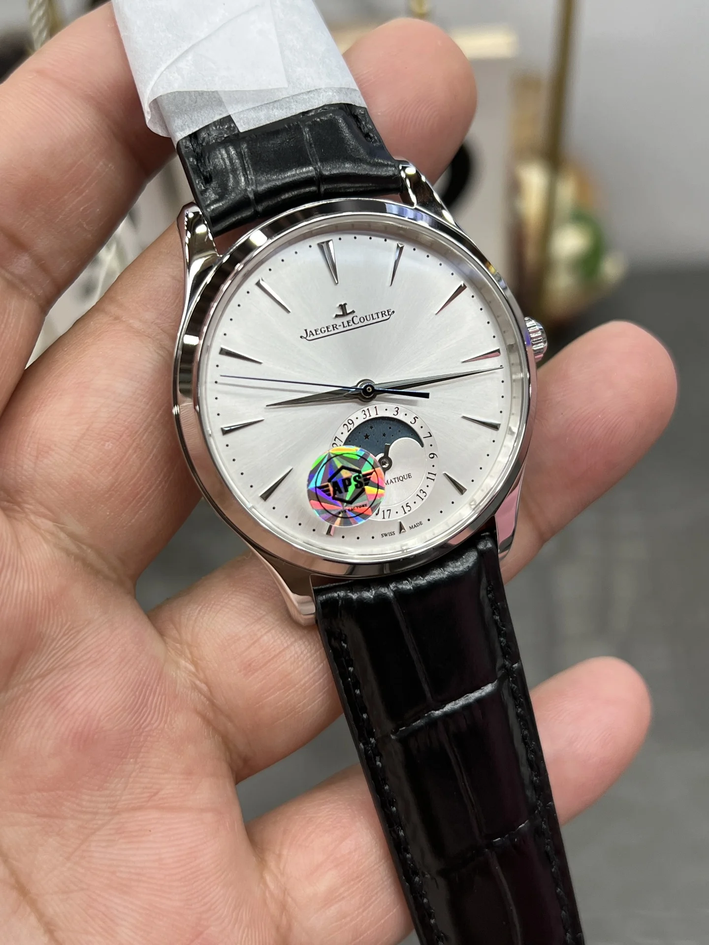 Jaeger-LeCoultre Moon Phase 39mm — photographed off the sweep