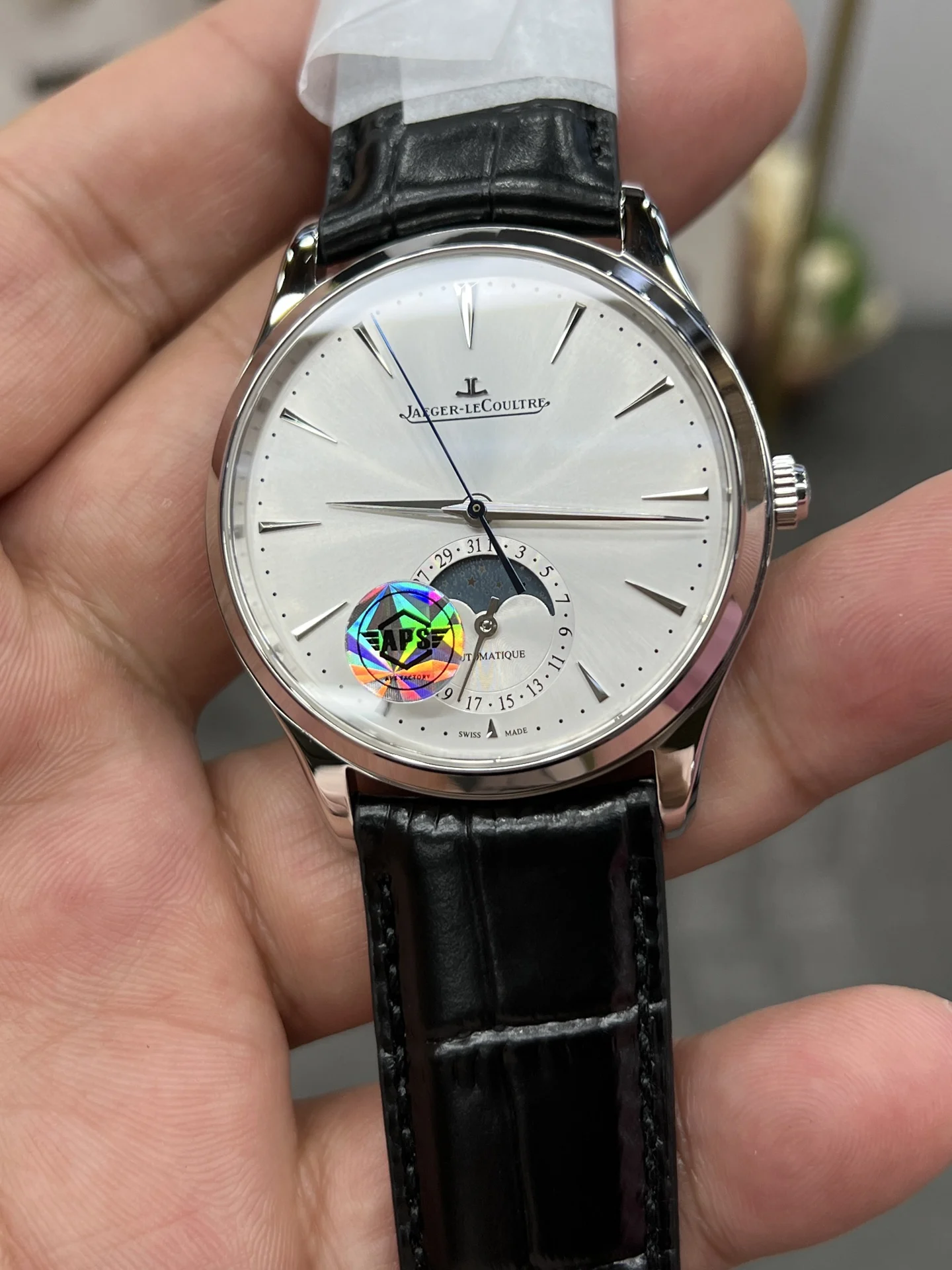 Jaeger-LeCoultre Moon Phase 39mm — photographed off the sweep