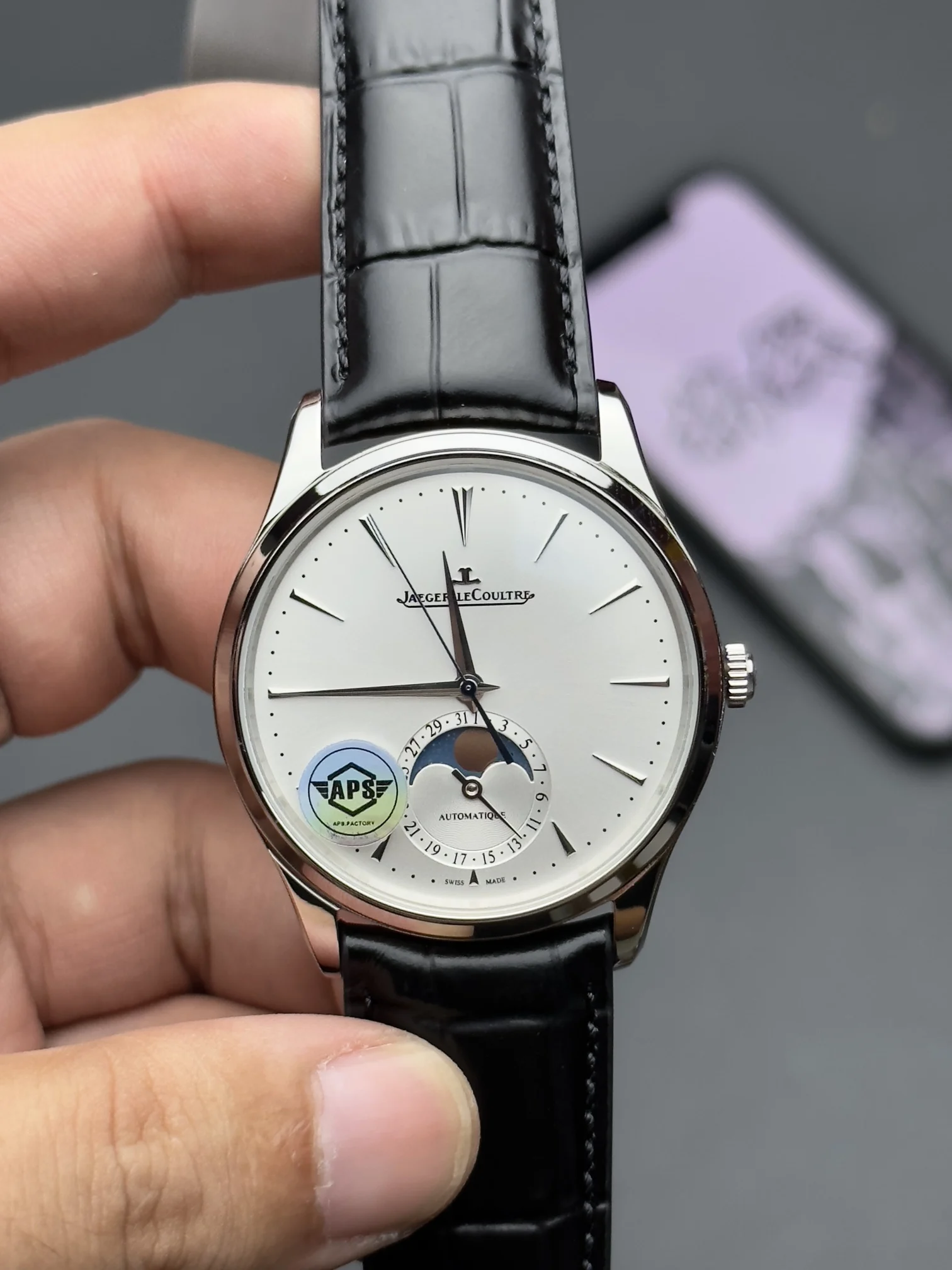Jaeger-LeCoultre Moon Phase — photographed off the sweep