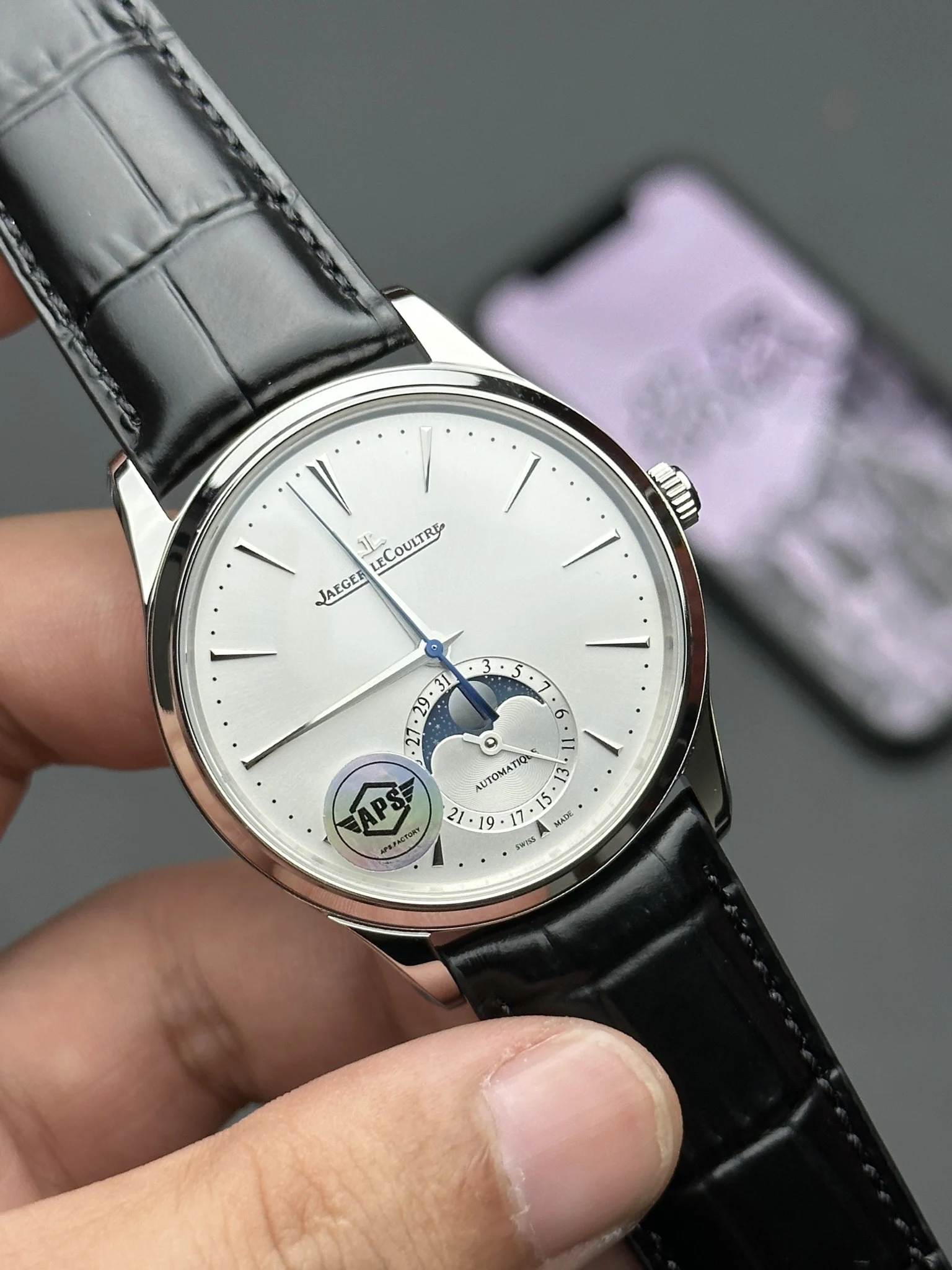 Jaeger-LeCoultre Moon Phase — photographed off the sweep
