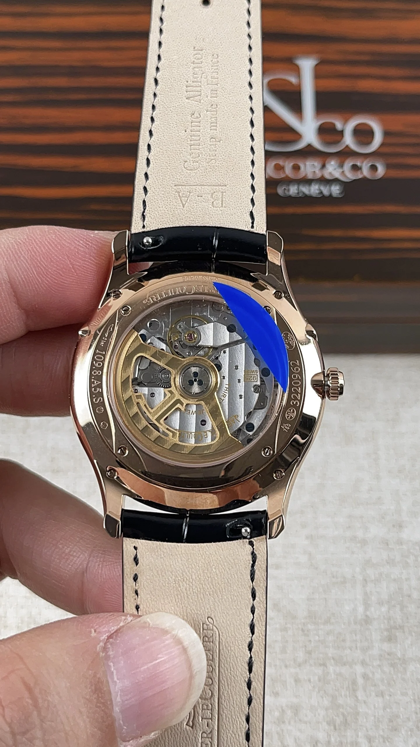 Jaeger-LeCoultre Moon Phase Rose Gold — photographed off the sweep