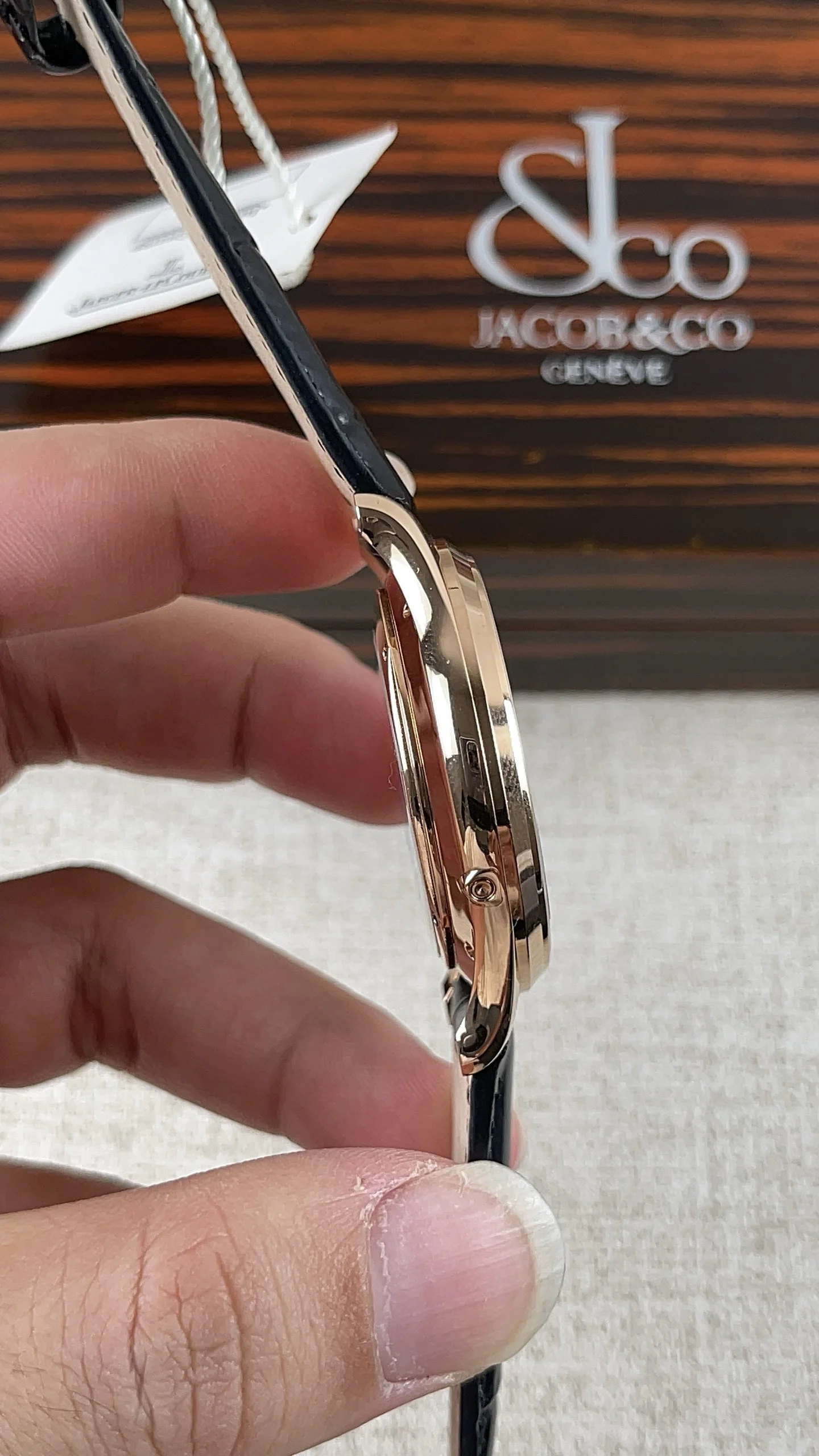 Jaeger-LeCoultre Moon Phase Rose Gold — photographed off the sweep