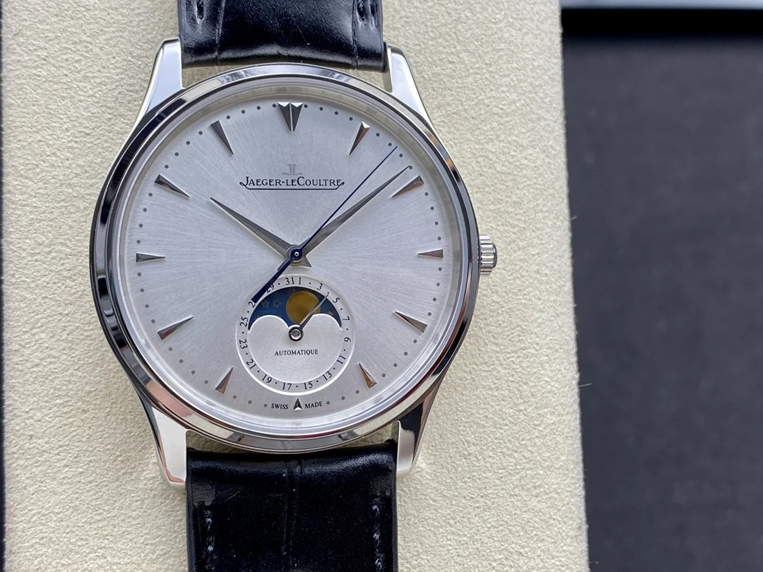 Jaeger-LeCoultre Moon Phase Steel 39mm — photographed off the sweep